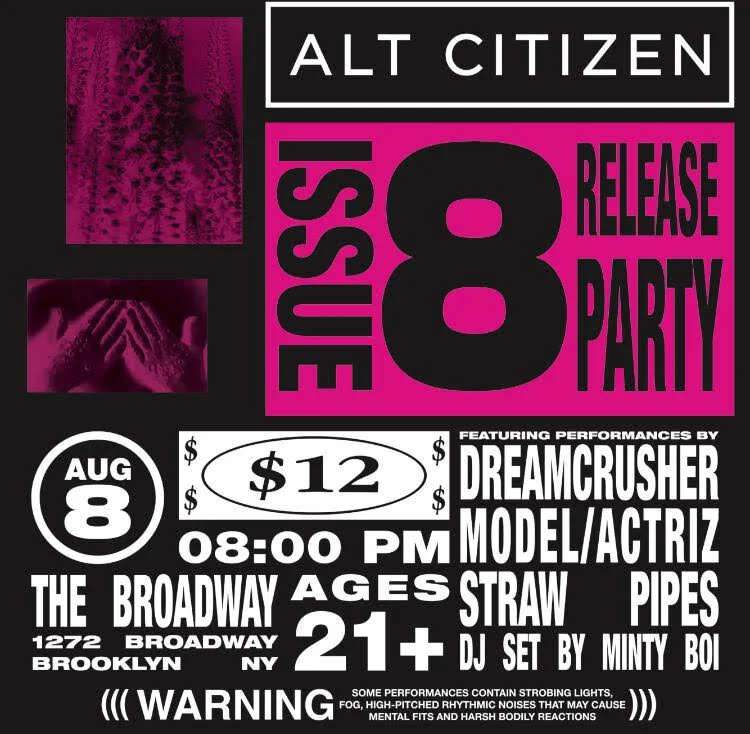 Poster from the zine launch. Poster by Minty Boi.