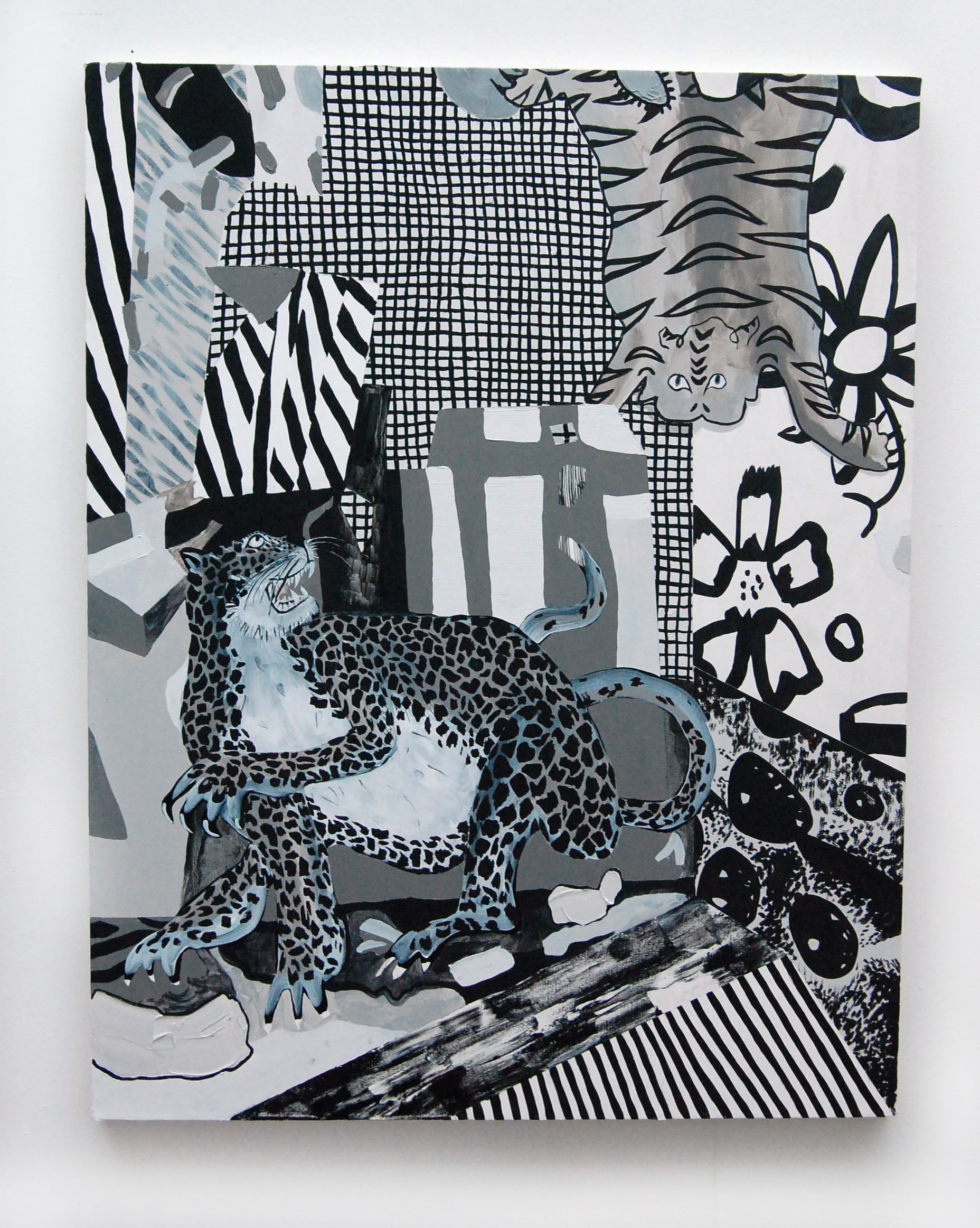 Dooms, acrylic and flashe on canvas, 46 by 36 inches, 2016