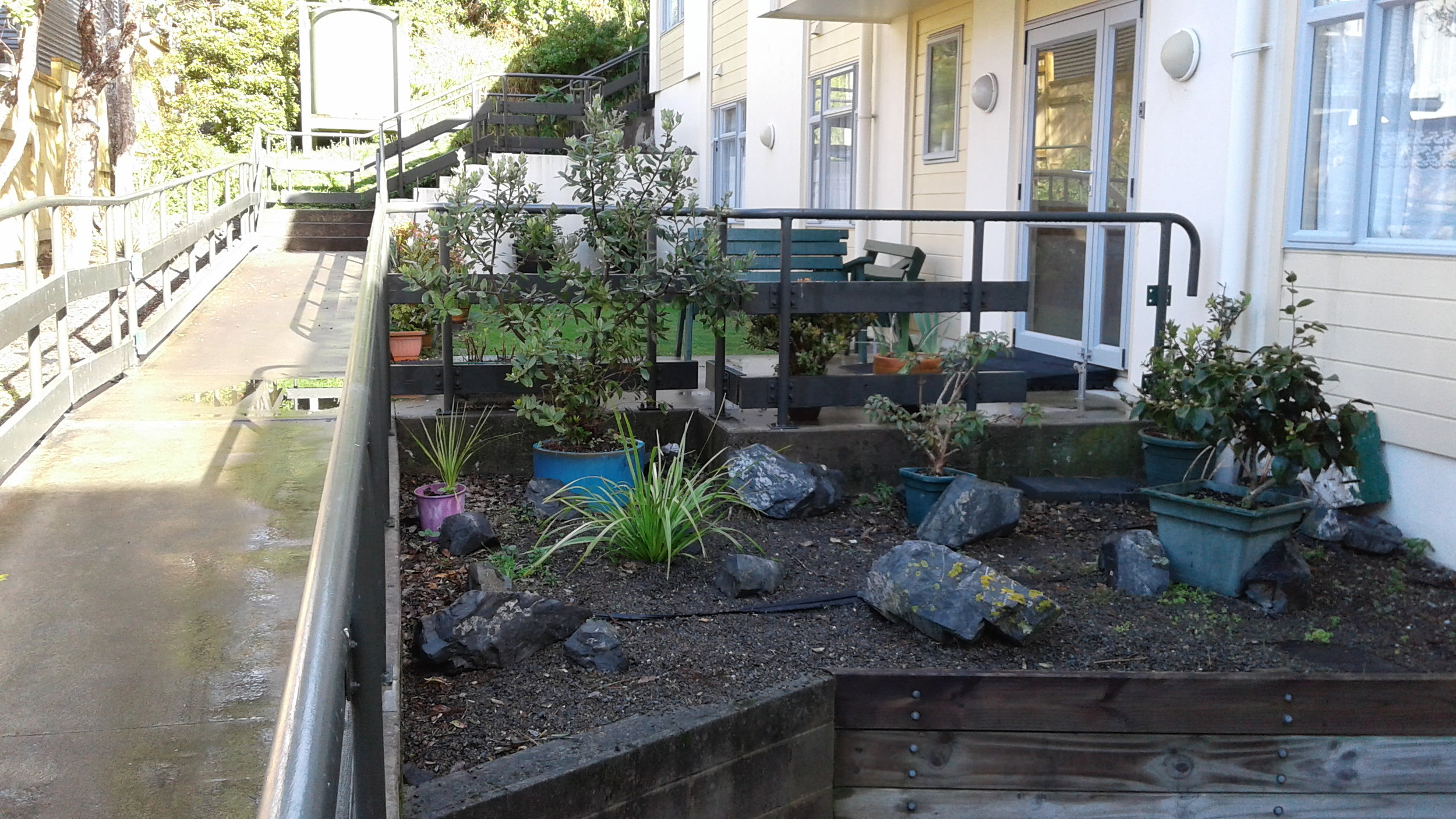 Some of Steph and Laurie’s work cleaning up the grounds at the Vincentian Home.