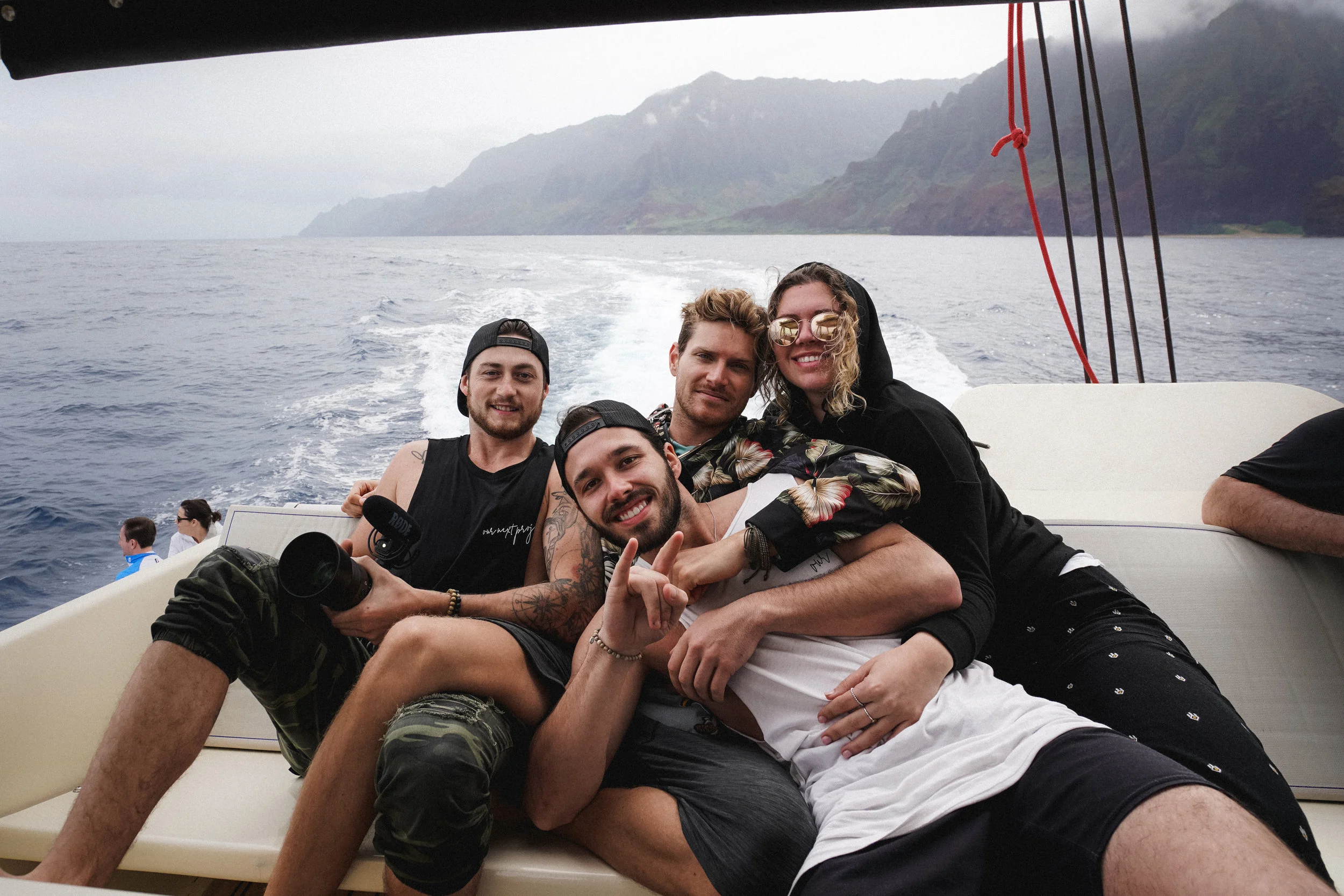 Frenk, PO, Guillaume & moi - KAUAI, Hawaï
