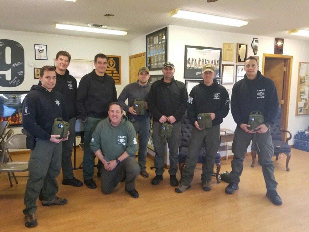 The Illinois State Police receiving their first trauma kits in 2019
