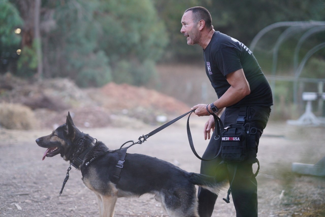 K9 Xoro with our first generation trauma kit in 2018