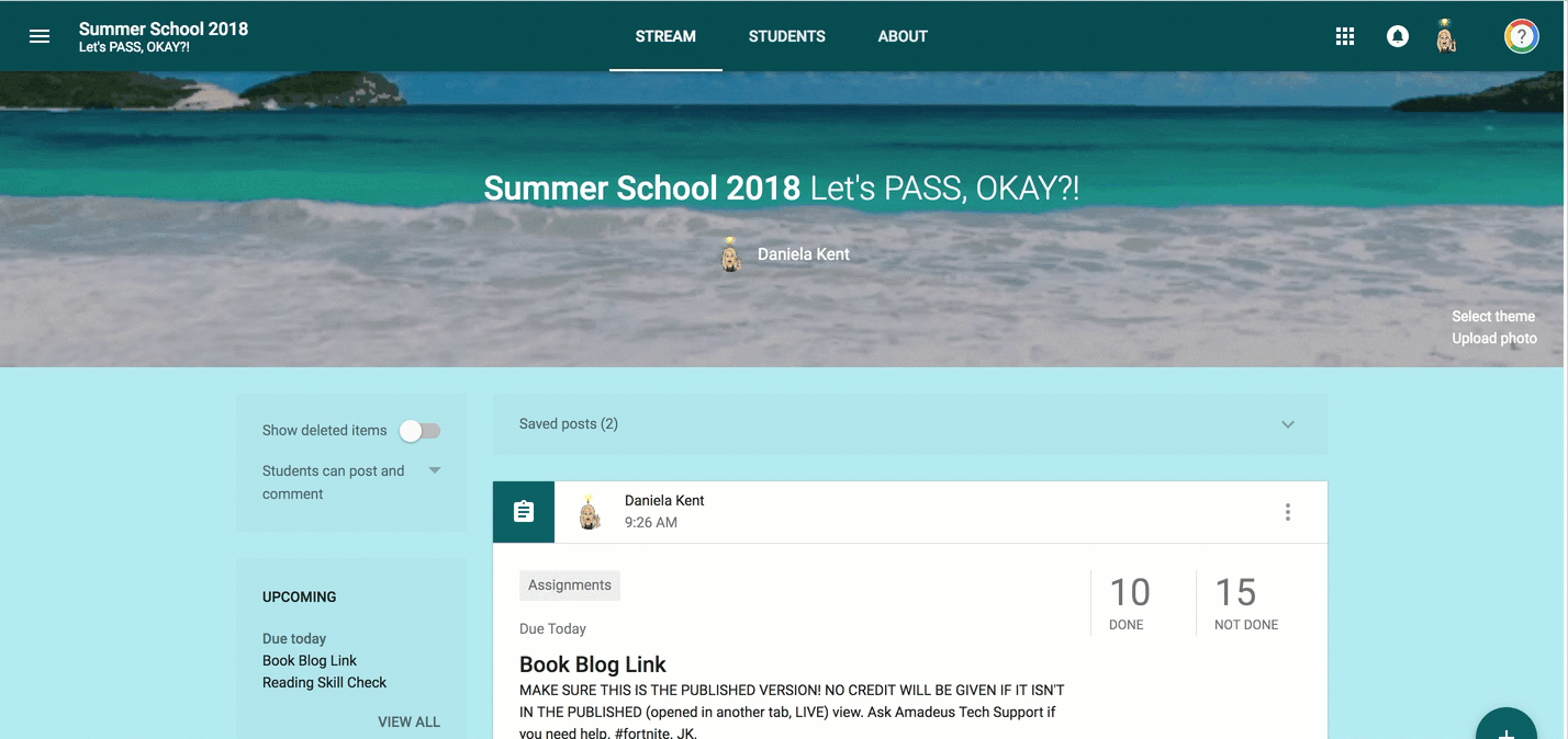 Creating a Personalized .GIF theme in Google Classroom