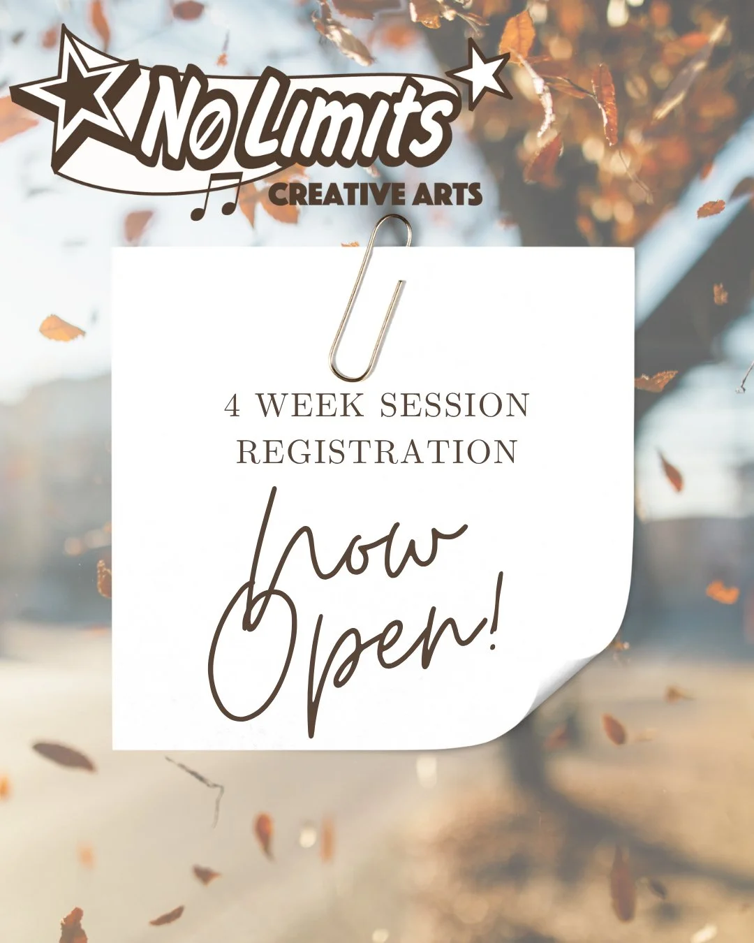 Registration is now open for our 4 week session! Come join us for this short but fun session before the holiday's start.
*
*
*
*
*
#BreakingBarriers #NeurodiversityMatters #BuildingInclusiveCommunities #specialneedsdance #specialneedsmusicaltheater #
