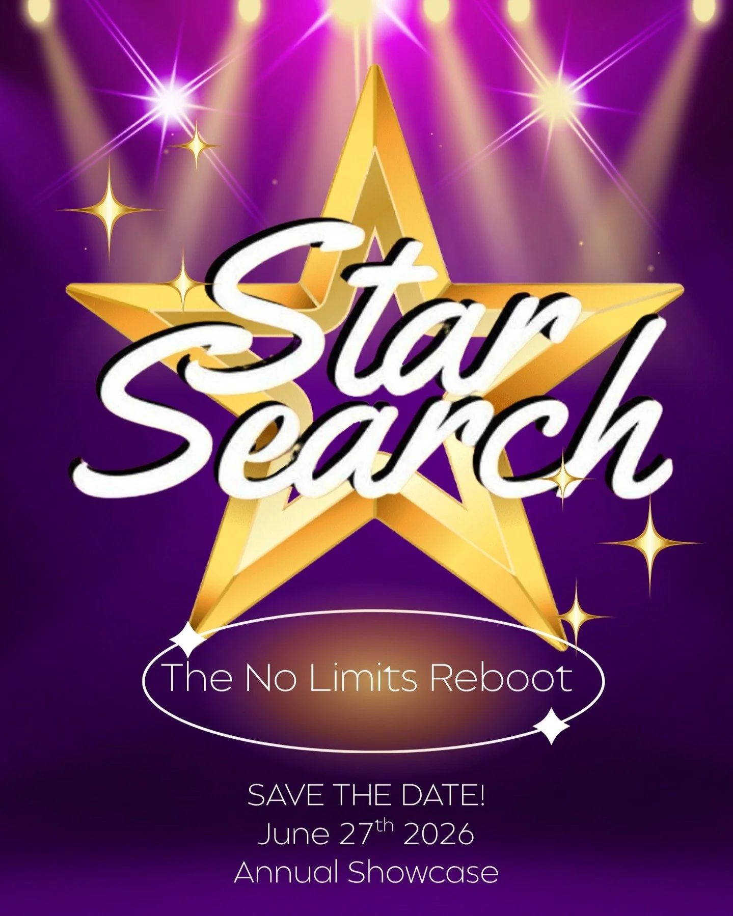 The Theme for our Annual Showcase is.....Star Search the No Limits Reboot. 
.
.
Fun Fact! Ms. Carla performed on the first Star Search Jr. Can you find her?
