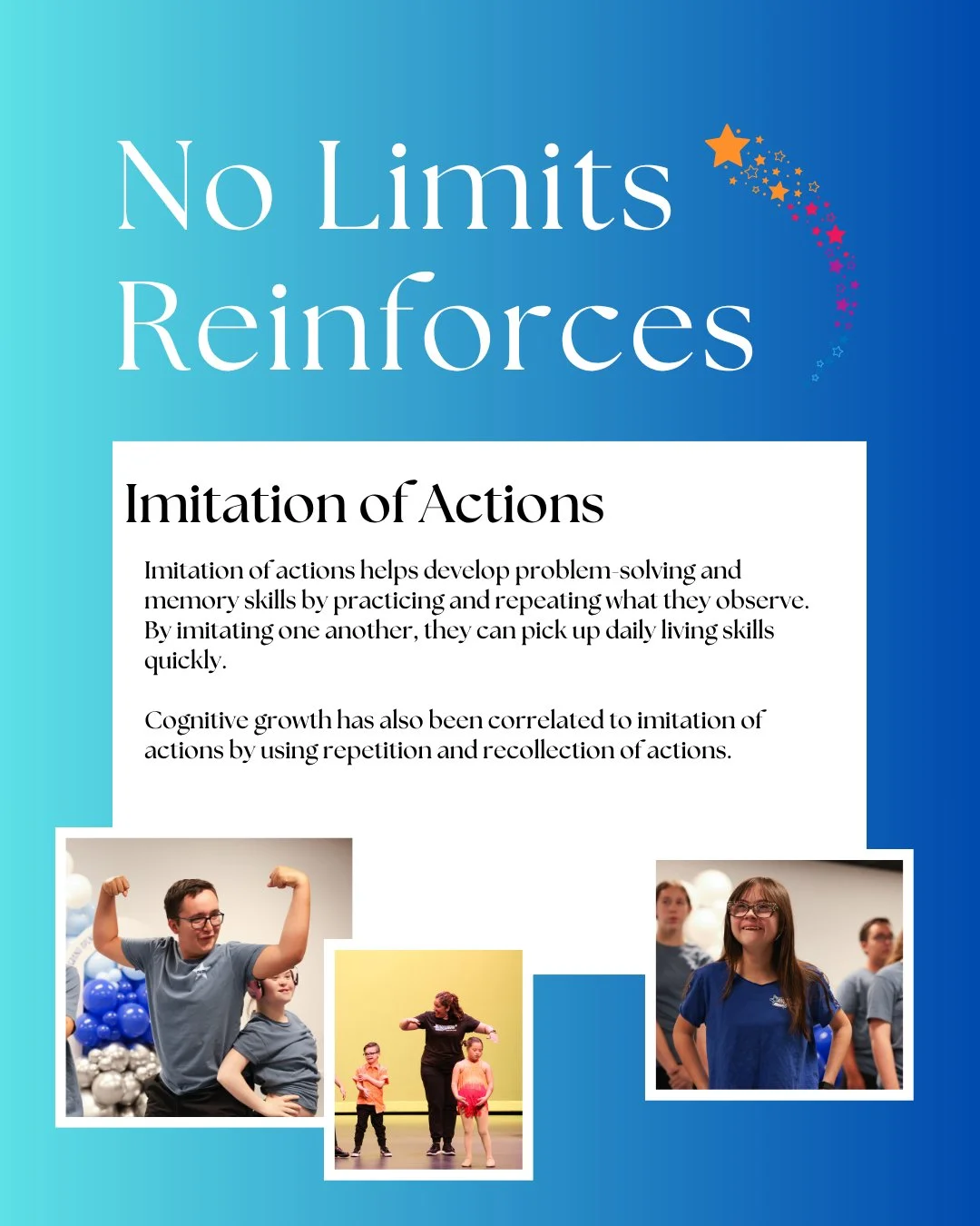 Imitation of Actions! 💙
*
*
*
*
*
#BreakingBarriers #NeurodiversityMatters #BuildingInclusiveCommunities #specialneedsdance #specialneedsmusicaltheater #specialneedsyoga #specialneedshiphop #DisabilityInclusion #AutismInclusion