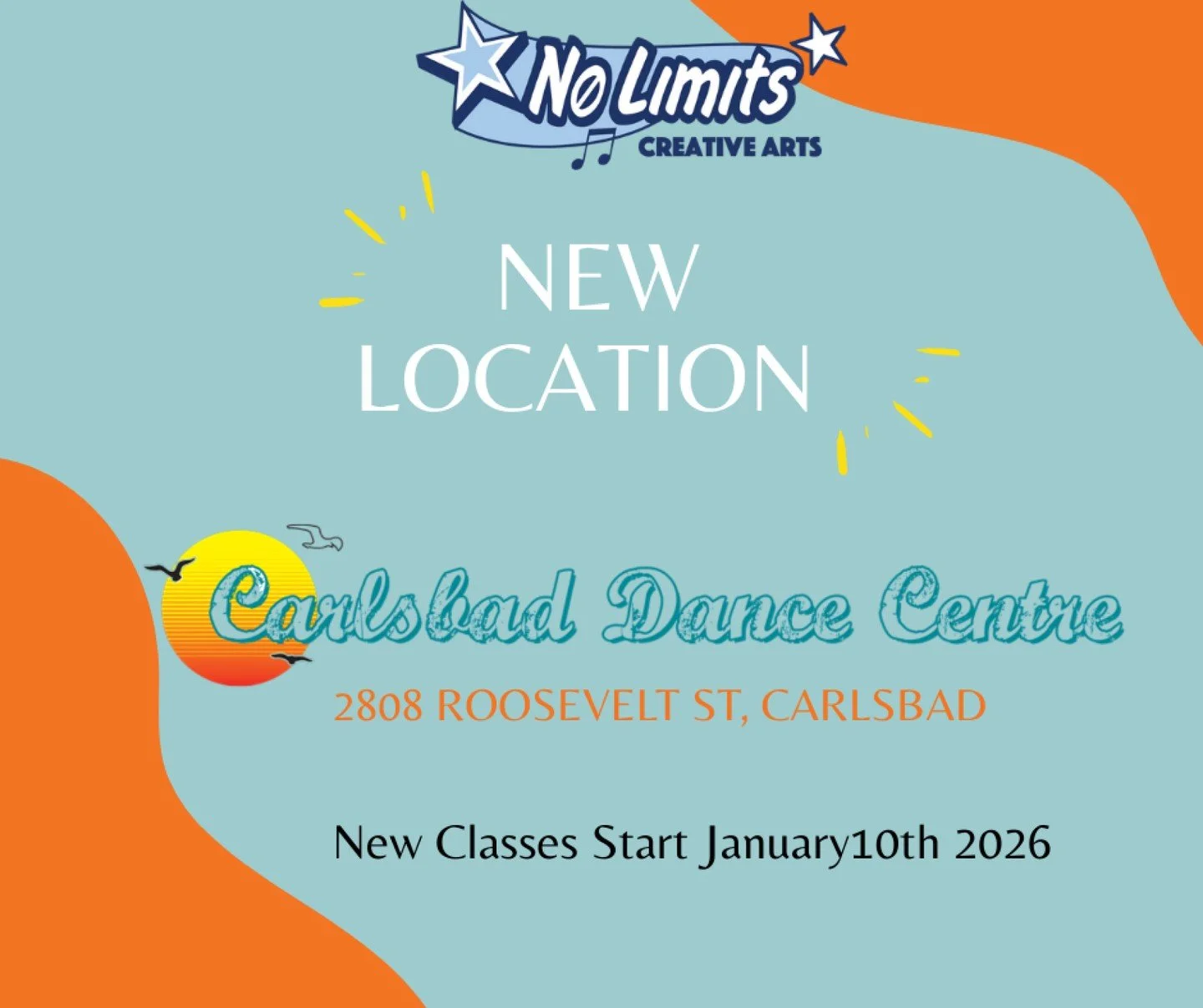 We have added a NEW Location!! 🎉
.
.
Starting Jan 10th we will be holding a dance class at our new &quot;host&quot; studio @carlsbaddancestudio. 
Come Join Us! We can't wait to have you!!
REGISTRATION OPENS DEC 6TH
Link is in our Bio or visit our we