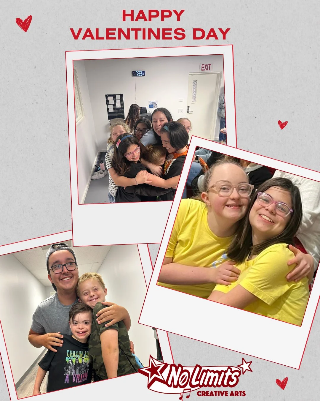 Sending you all the warm hugs this Valentine's Day! 😍🥰

*
*
*
*
*
#BreakingBarriers #NeurodiversityMatters #BuildingInclusiveCommunities #specialneedsdance #specialneedsmusicaltheater #speicalneedsyoga #speicalneedshiphop #DisabilityInclusion #Auti
