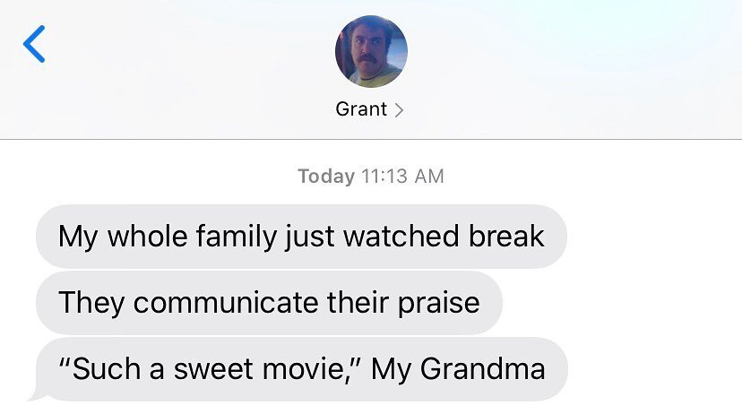 This just in! @Grantwhittaker1&rsquo;s grandma approves of BREAK. 
.
.
👵✔️
.
.
#break #nowstreaming #amazonprime #grandmaapproved #oma #opa #theoldcountry #edwin