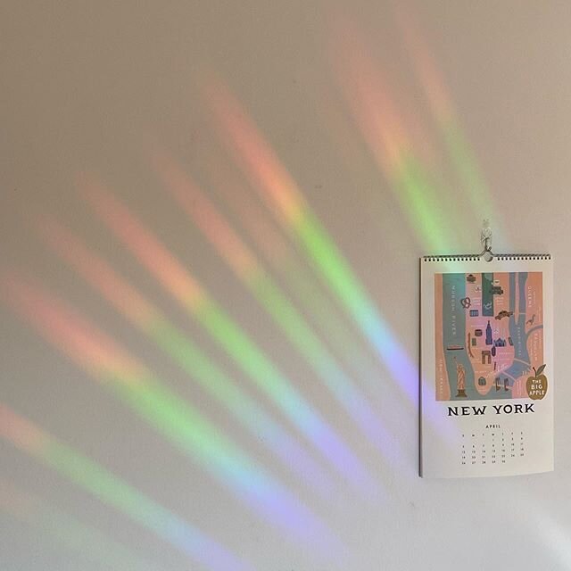 I bought a prism to get some rainbows from the morning sun ☀️ #prism #rainbows