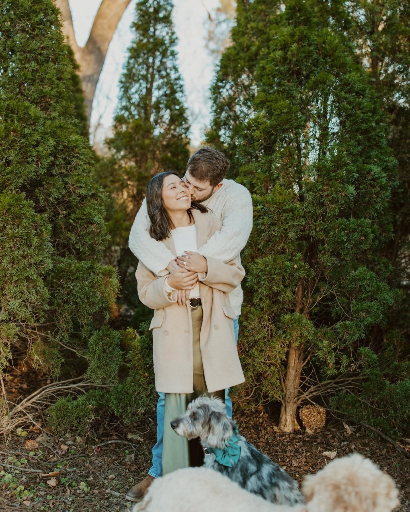The best time with these two!! 🌲❤️
&amp; are you kidding me with the dogs festive bow ties?!