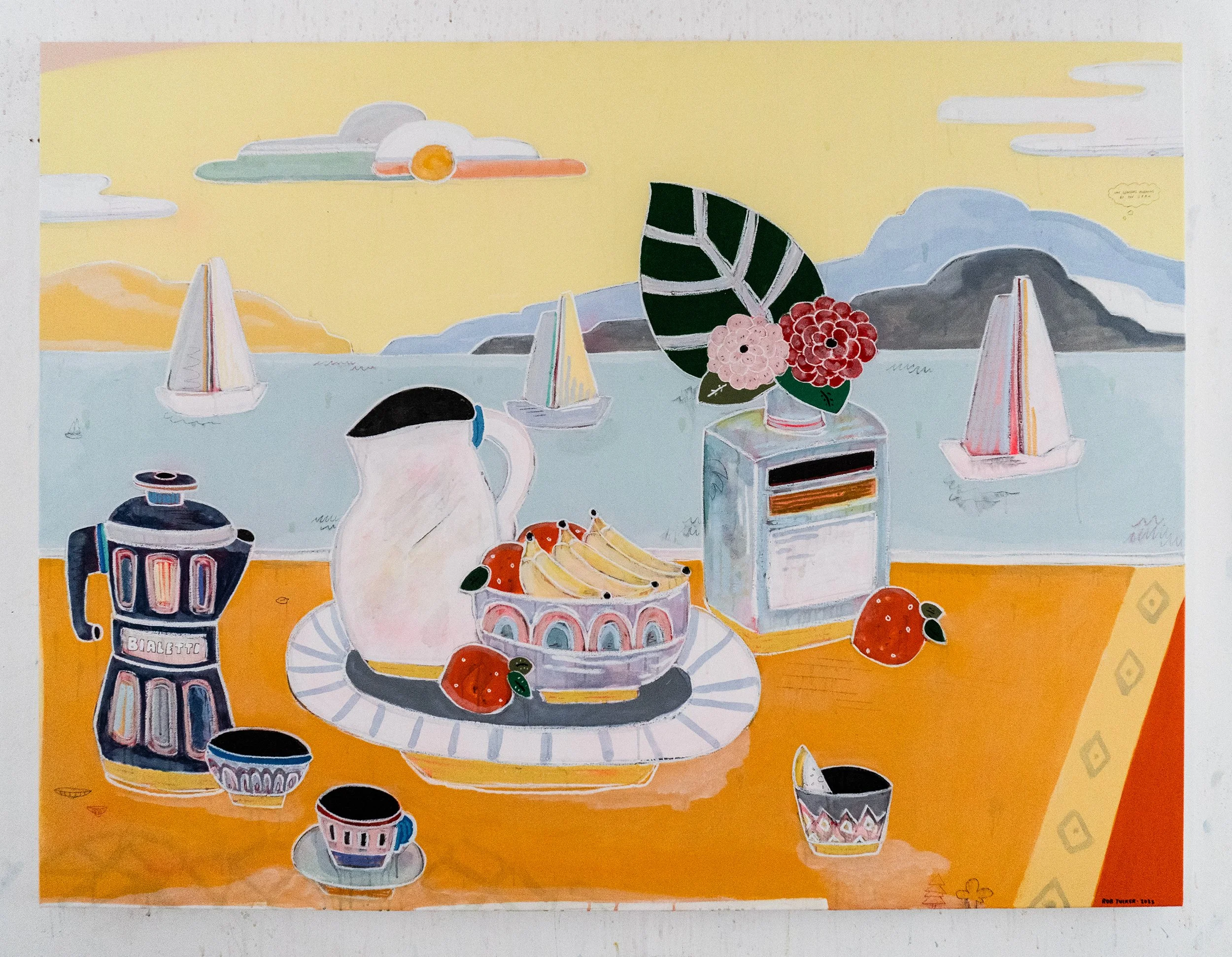 One glorious morning by the sea. 160x120cm.jpg