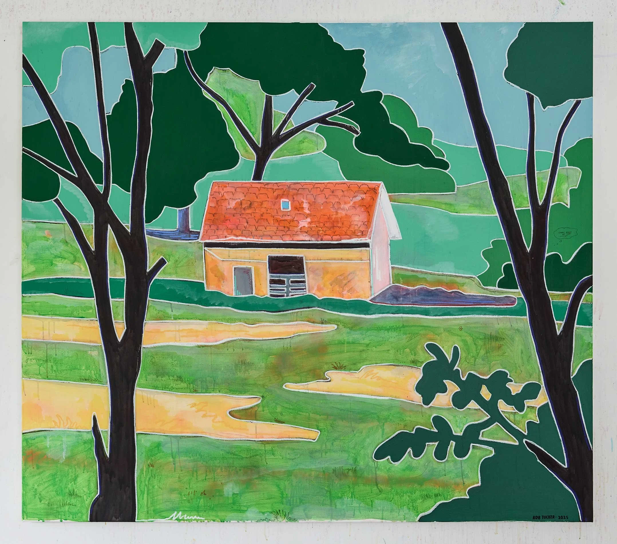 stable beyond the trees. 140x160cm.jpg