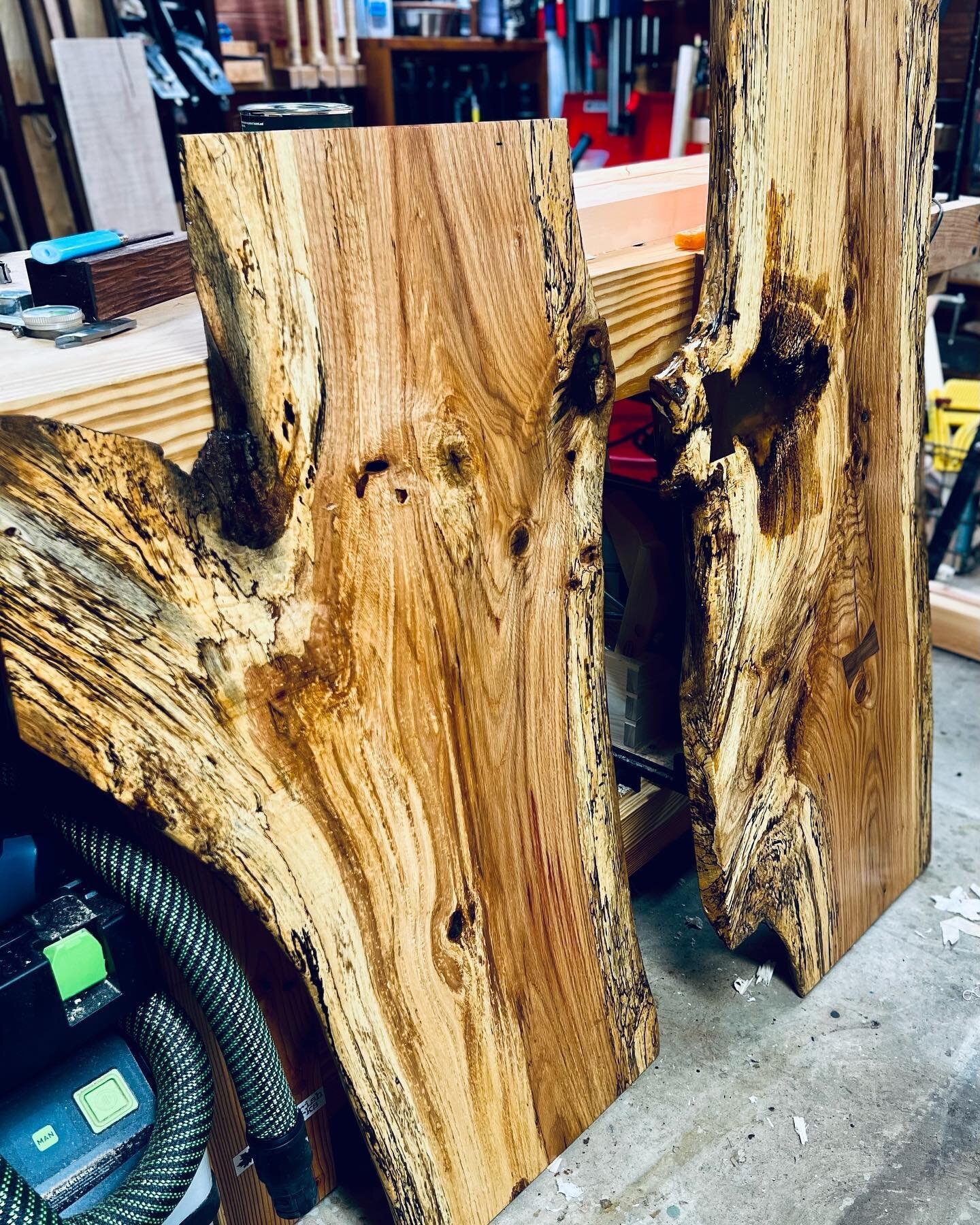Seems like I have been fighting these two little slabs for a month now trying to get them to agree on what flat is, glad to get them out of the shop soon and out of my way so I can get to work on the writing desk.