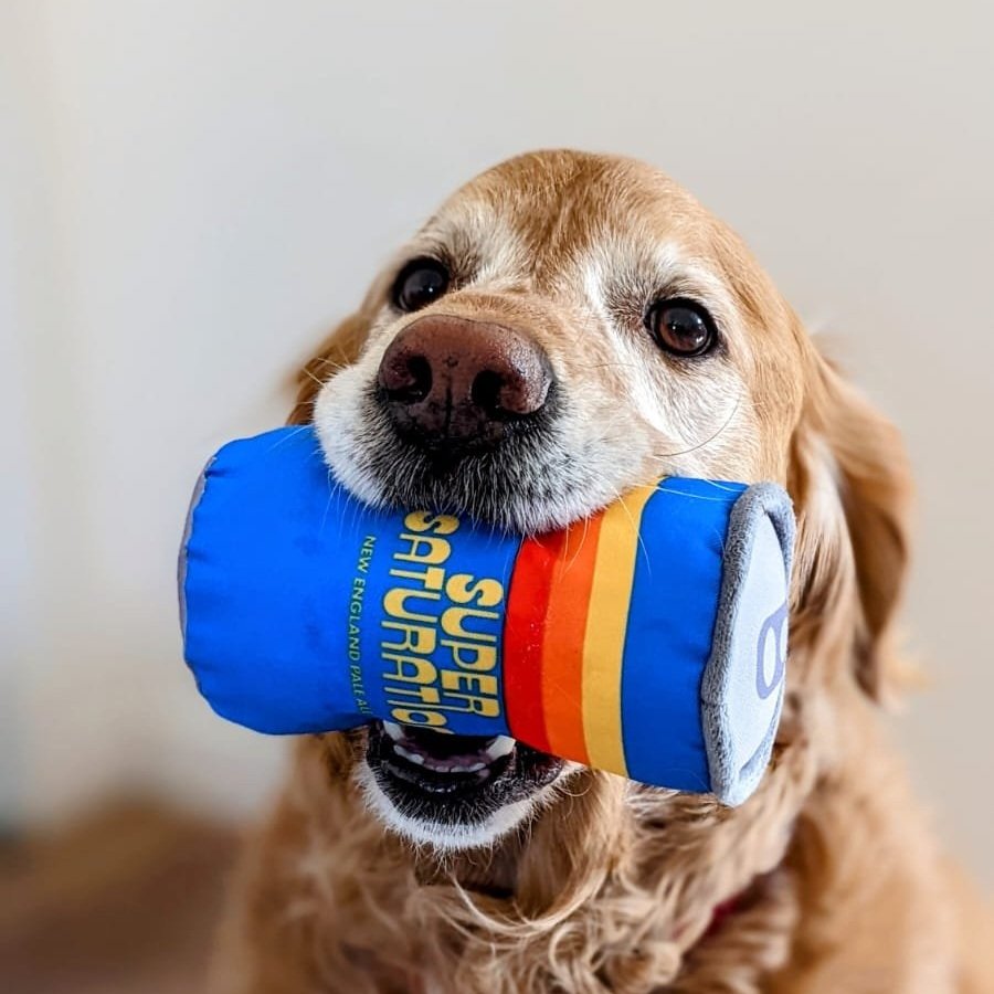 Beer Can Squeaky Dog Toy — Cabin Brewing Company - Calgary Craft Brewery