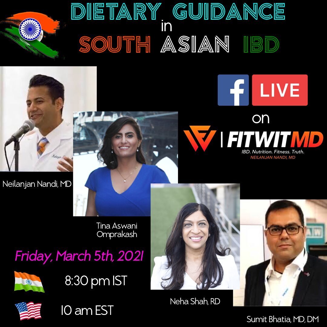 It #NutritionAwarenessMonth! How do South Asian Crohn's &amp; Ulcerative Colitis patients manage their diets ? Our expert panel will give dietary recc's on:
🤔How diet plays a role in IBD
💪🏽How to increase protein &amp; manage fiber
⬇️ And how to r