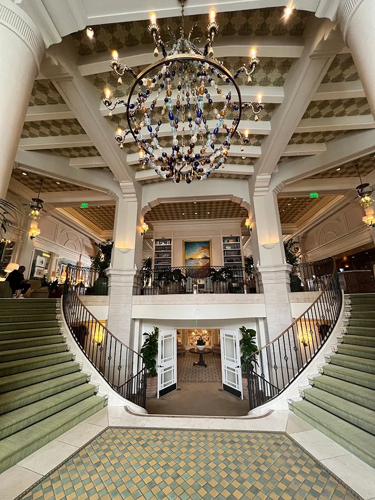 The entrance to Casa del Mar Hotel in Santa Monica