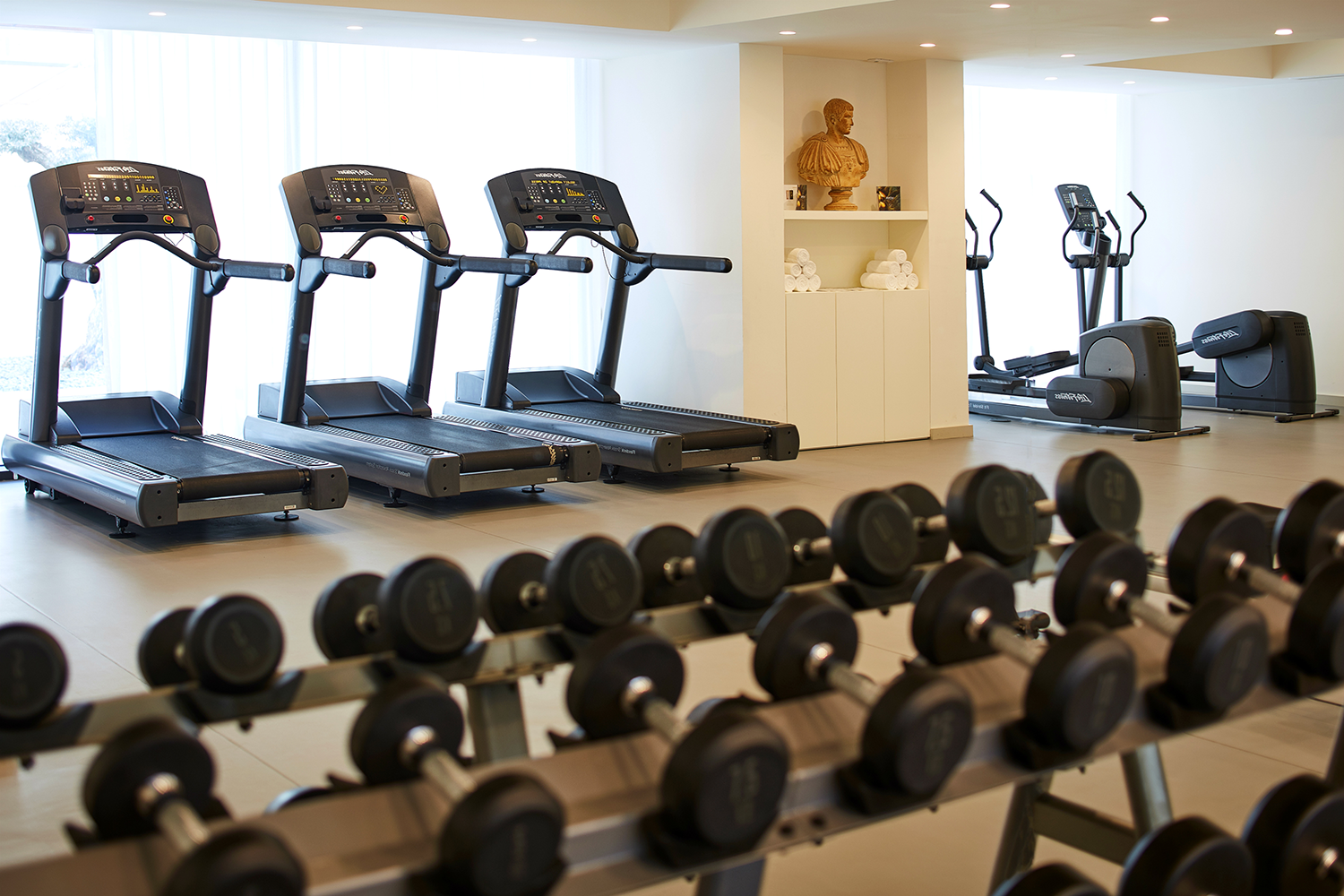 The resort's fitness center.