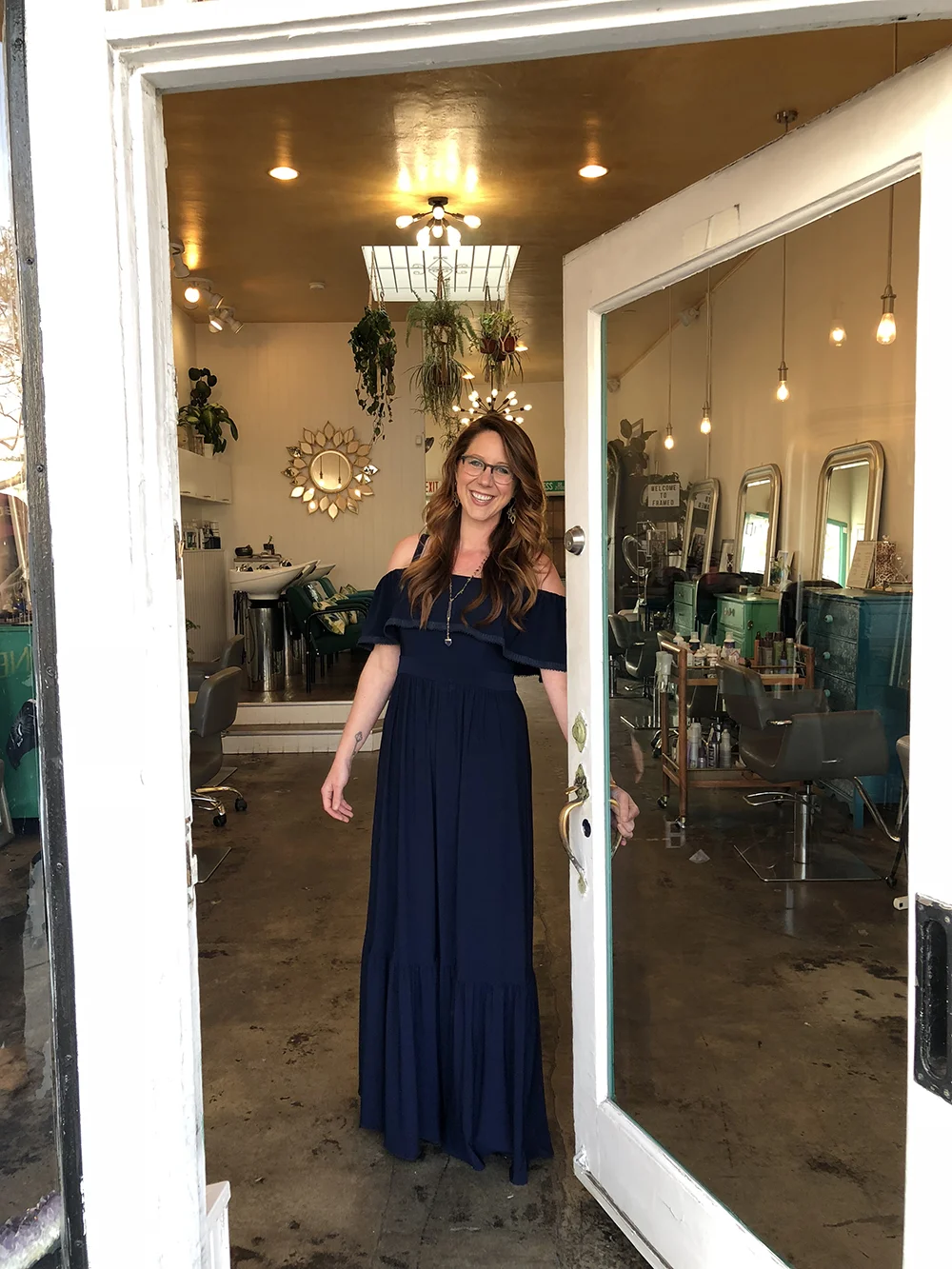 CrownWorks founder Andi Scarbrough welcomes us into her Santa Monica-based salon.