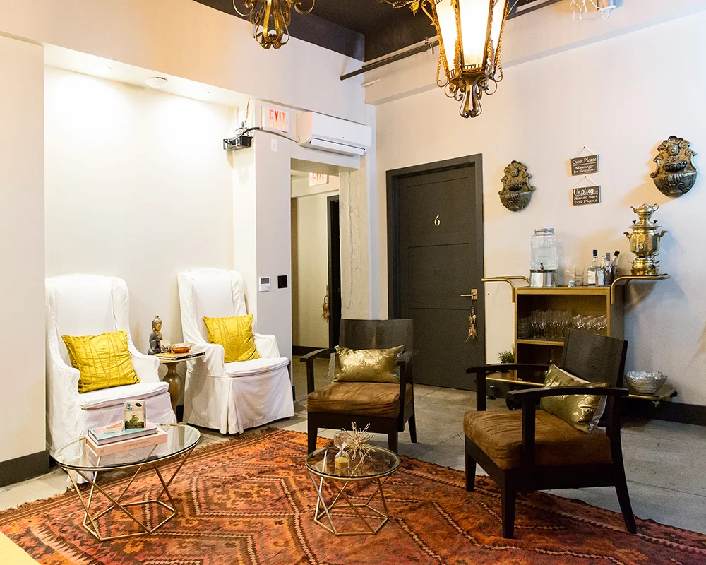 The relaxation room at Desuar Spa in Downtown Los Angeles.
