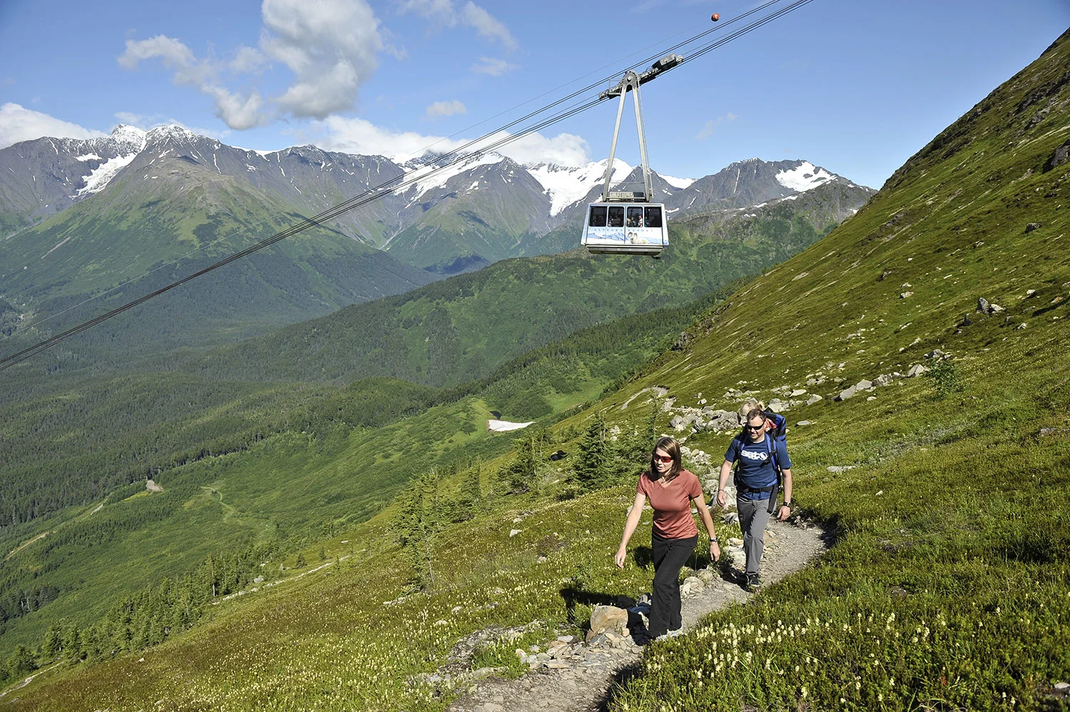 Hiking is a popular activity at Alyeska Resort.