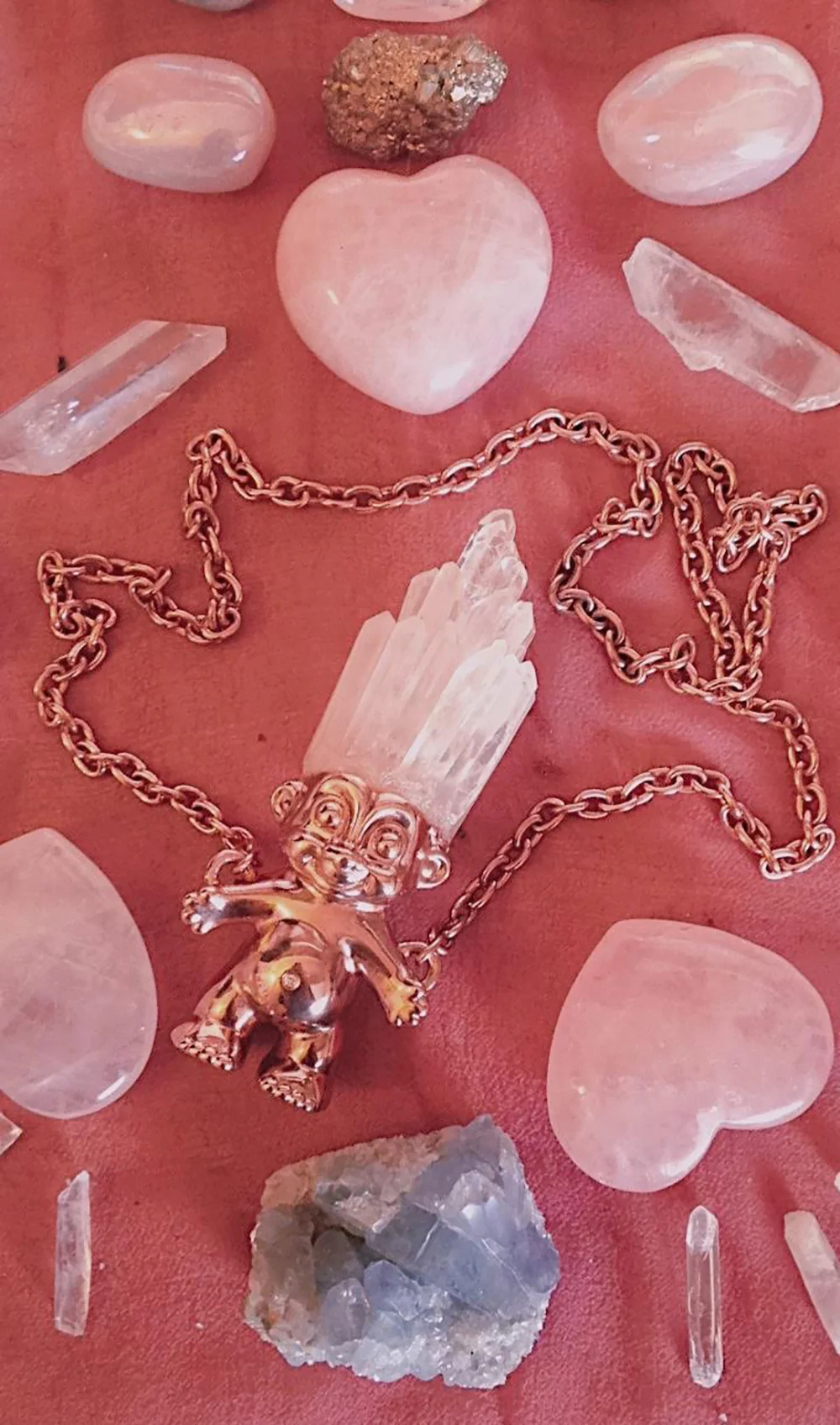 Greenblum also makes crystal troll jewelry.