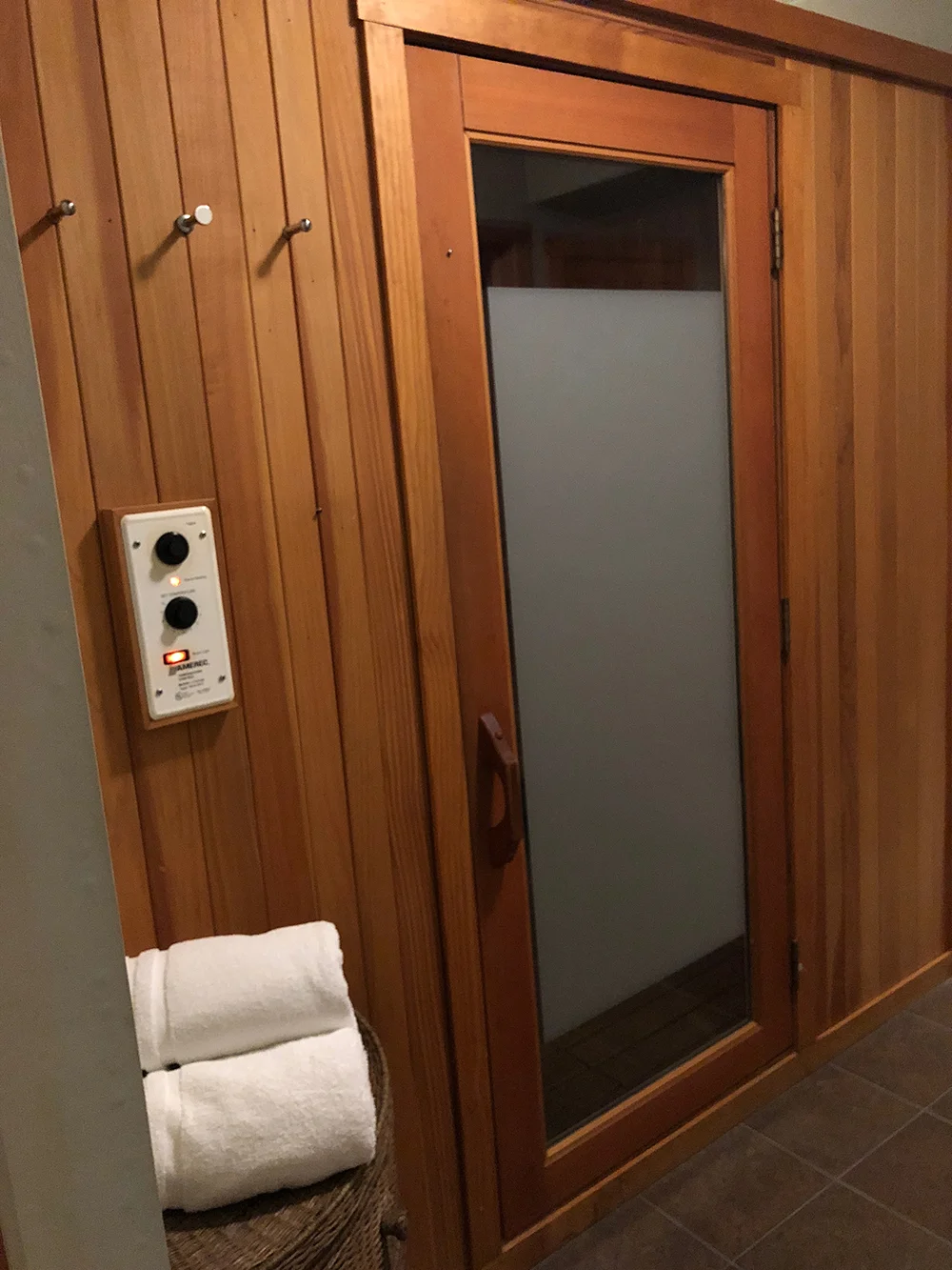 The dry sauna is another amenity offered to spa guests.