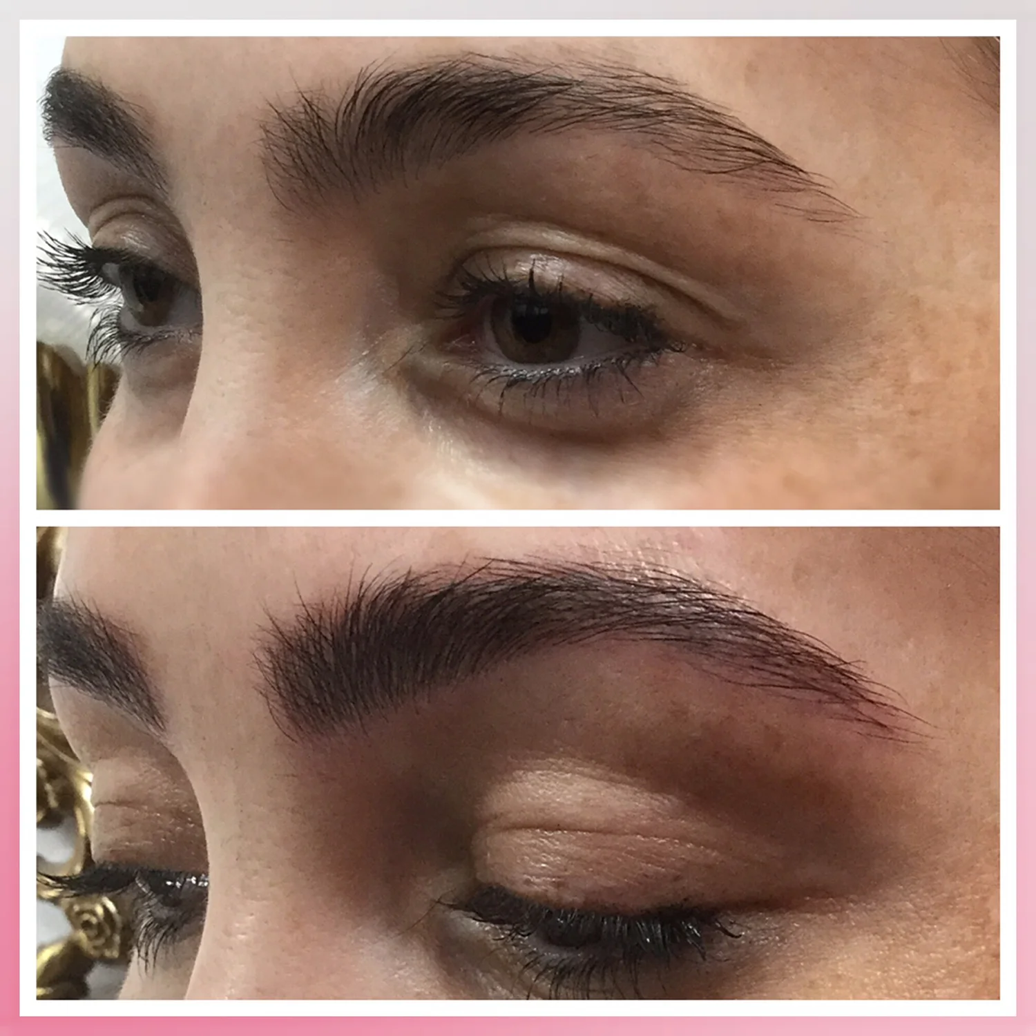 Microfeathering is a technique used for clients that don't need their entire eyebrow done.