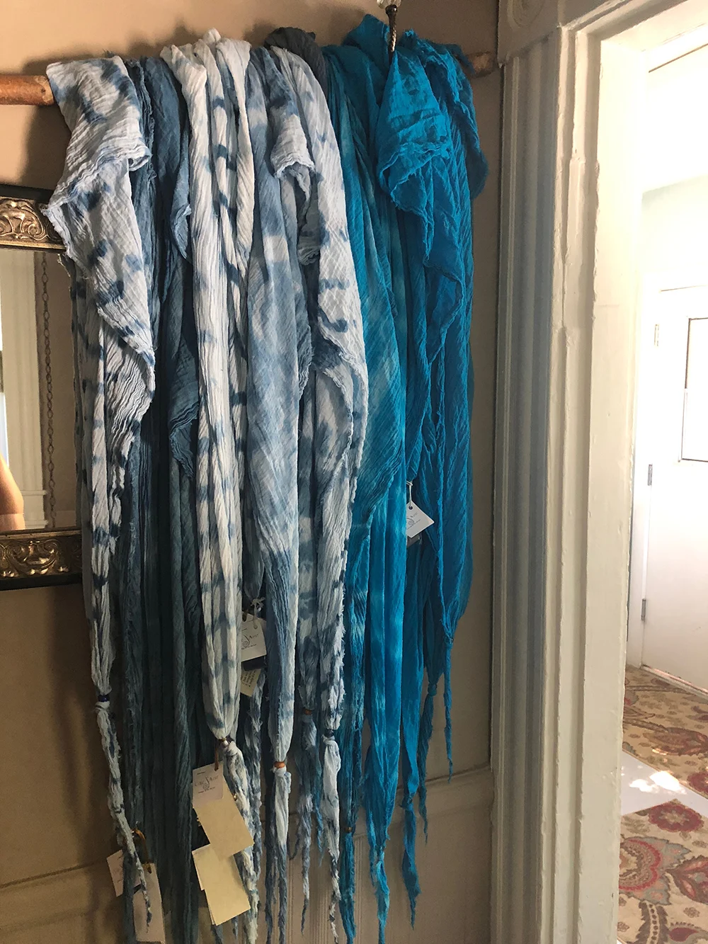 The spa also makes and sells a line of beautiful Shibori scarves.
