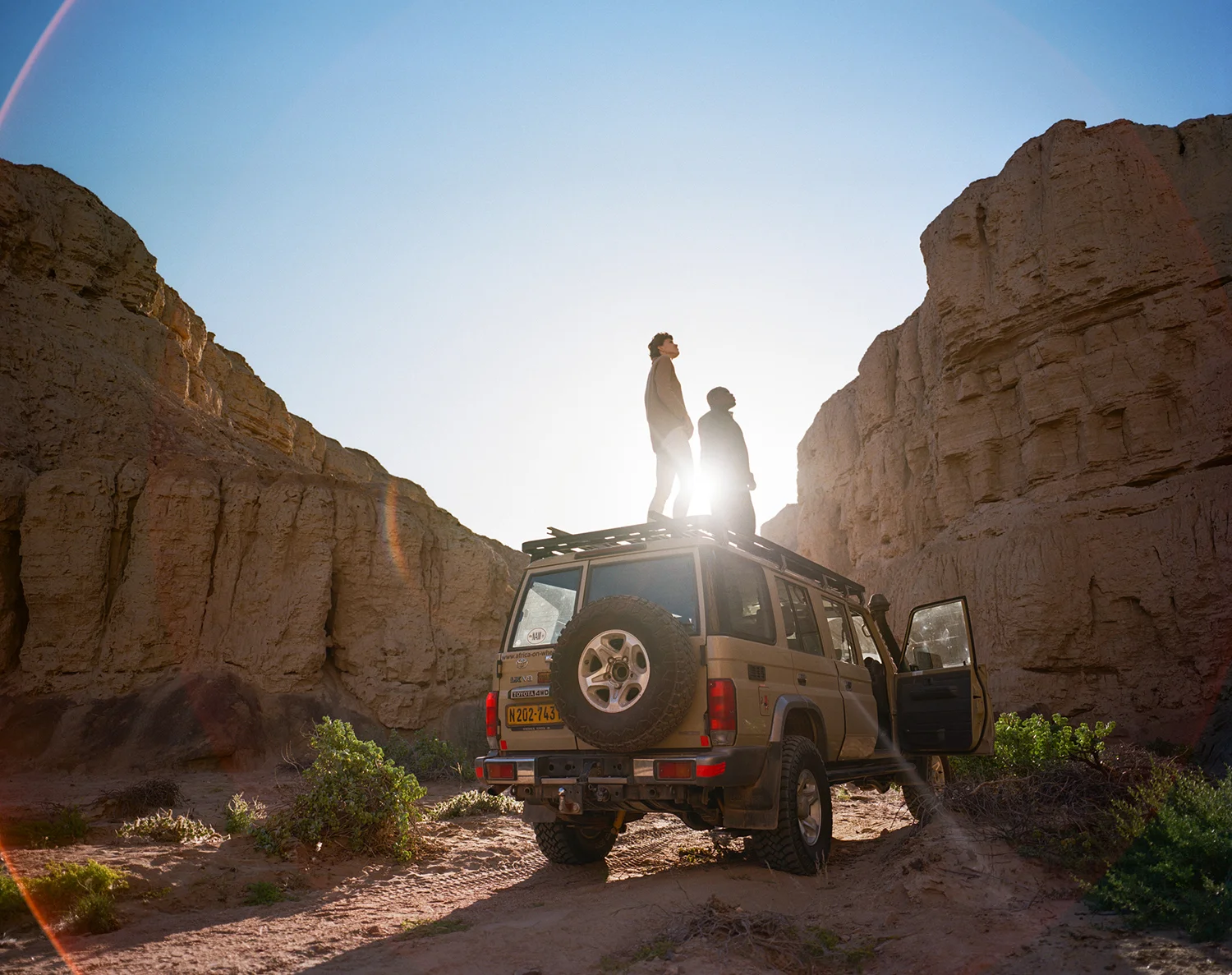 The experience includes nature drives through the Namib dunes with rare plant and animal sightings.