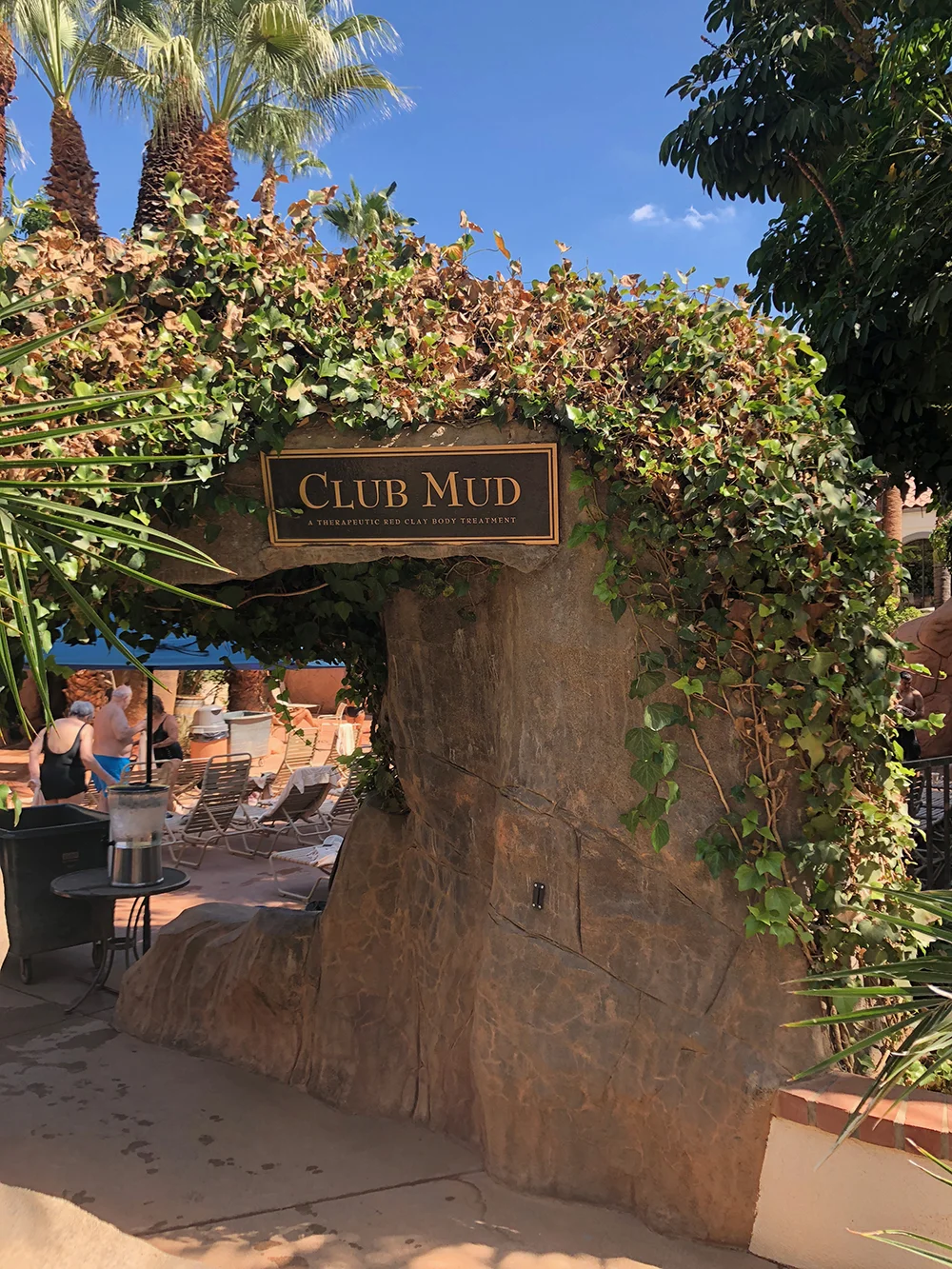 Club Mud features a spring water mud pool that exfoliates and cleanses skin.