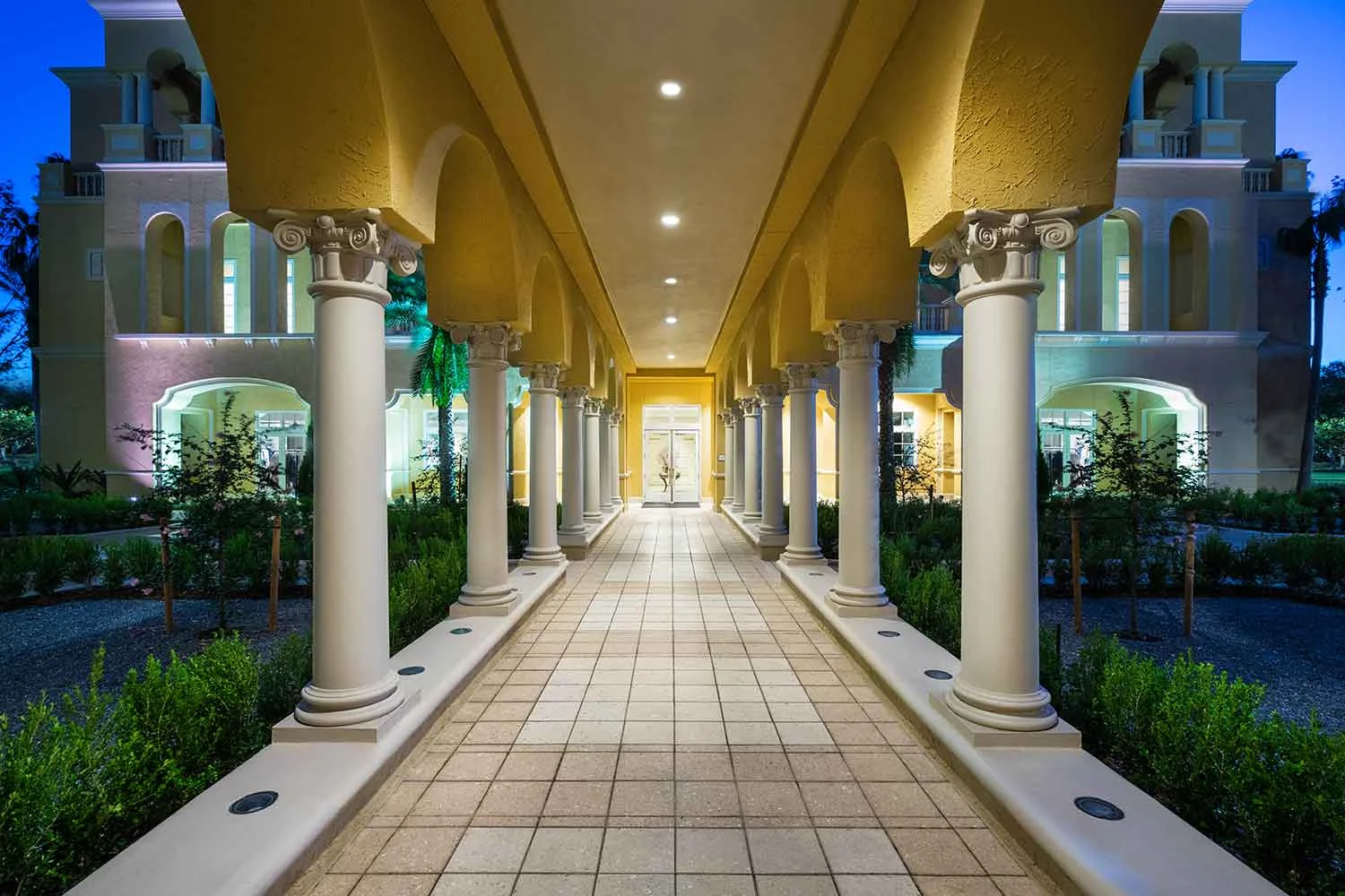 Spa walkway at The Ritz-Carlton Orlando, Grande Lakes.
