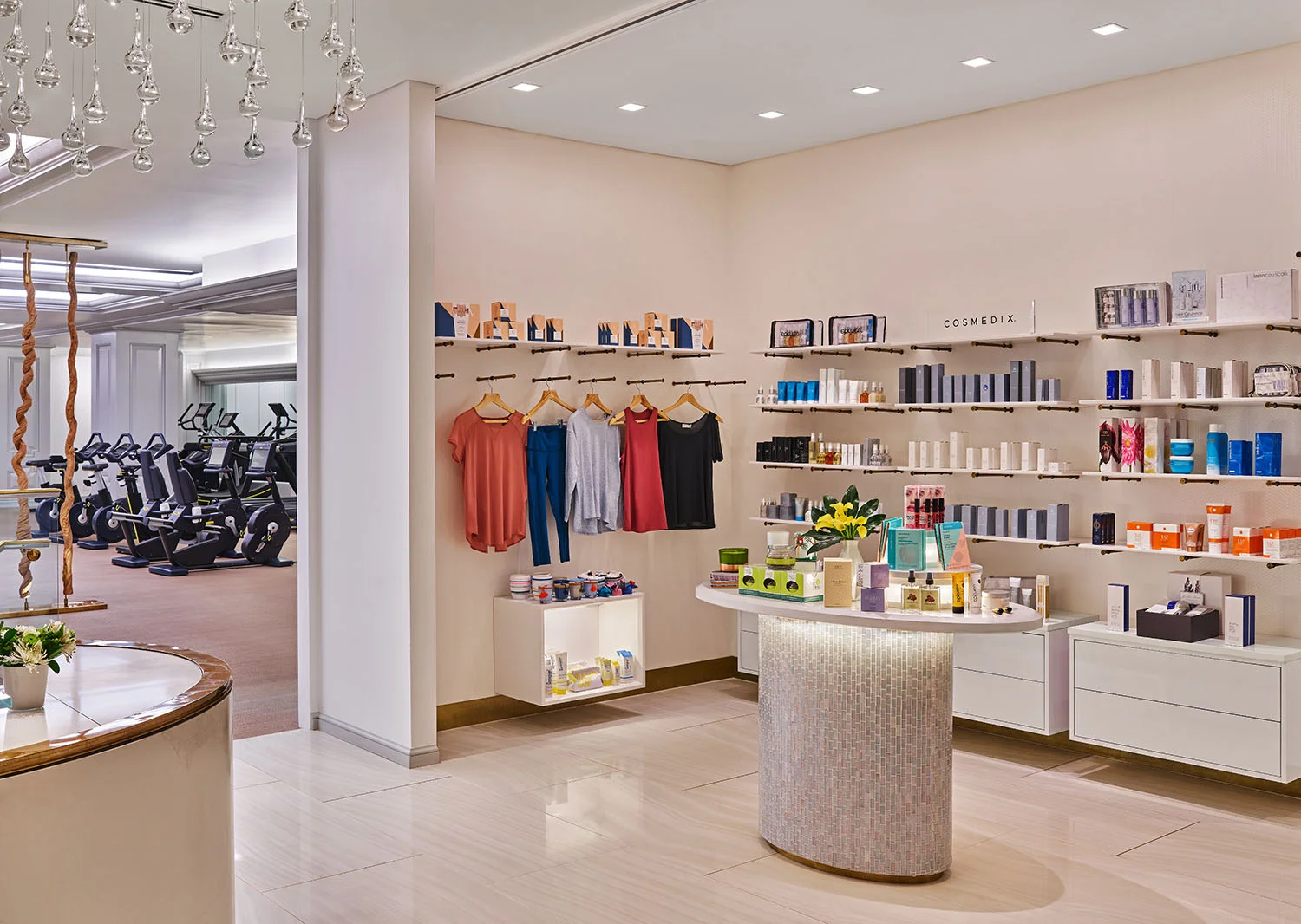The spa’s full-service retail area.
