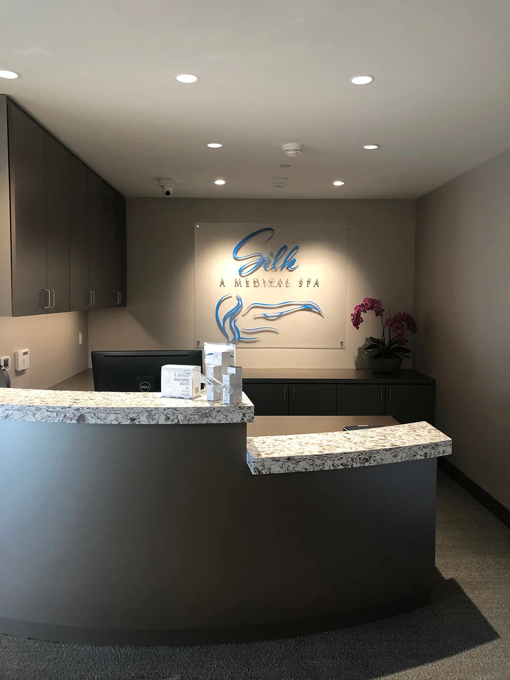 The front desk reception.