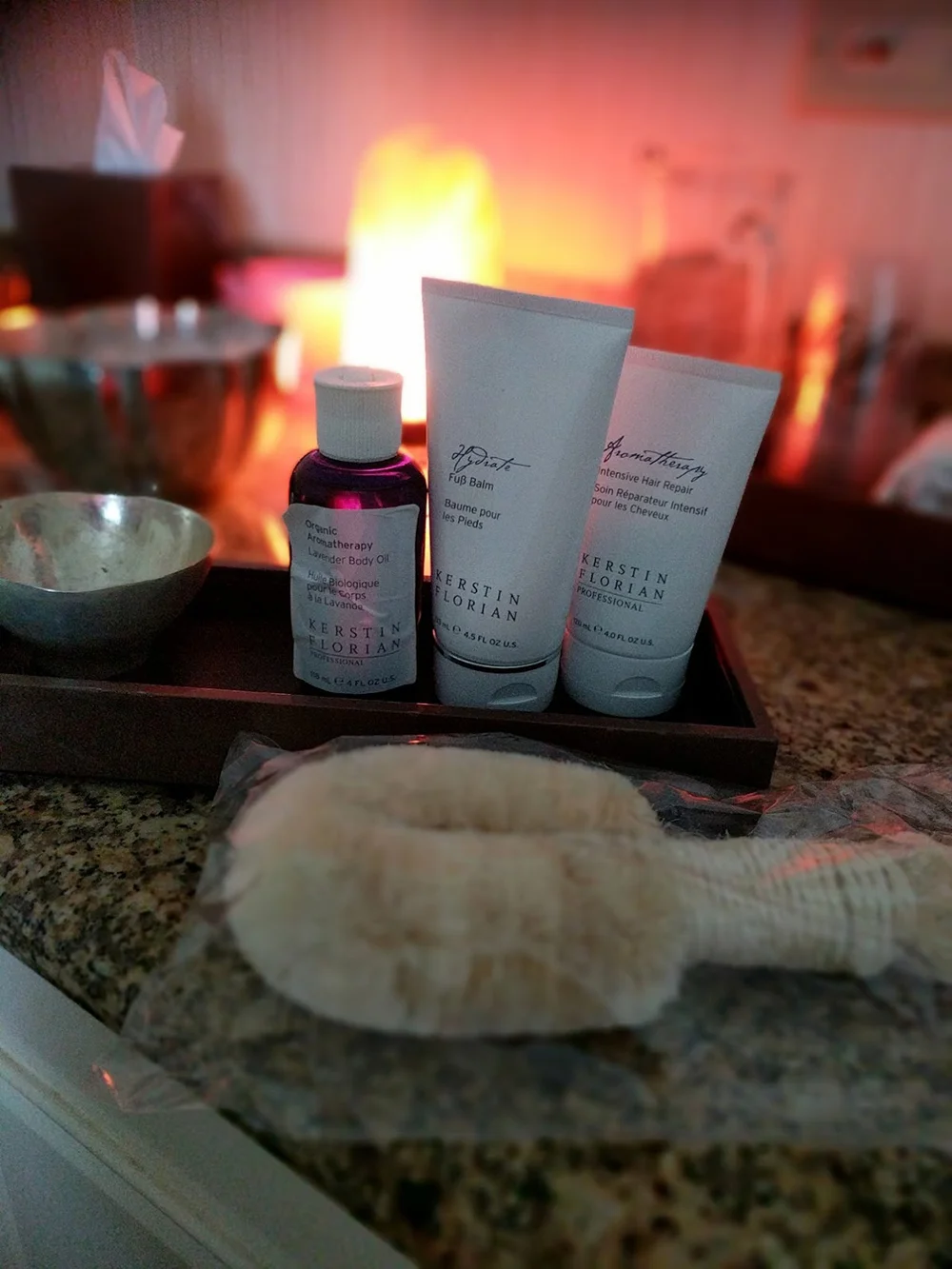 Professional products from Kerstin Florian used during the Spa’s Lavender Dreams body treatment.