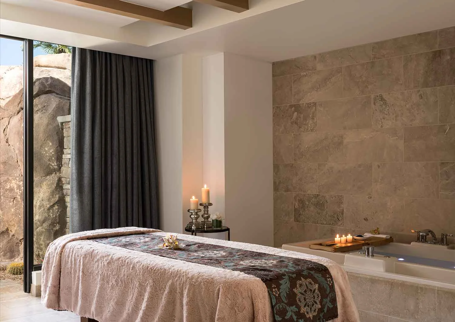 Treatment Room at The Ritz Carlton Spa, Rancho Mirage.