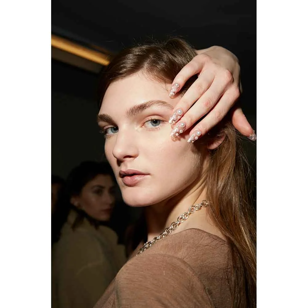 Nails at Adeam FW19 featured OPI’s Tokyo Collection.