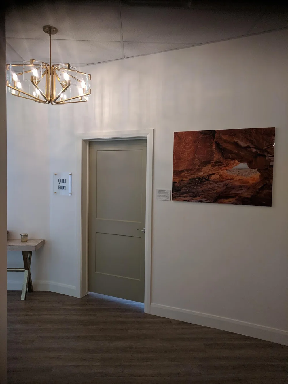 The spa is decorated with scenes of southern Utah beauty shot by Nick Adams Photography.