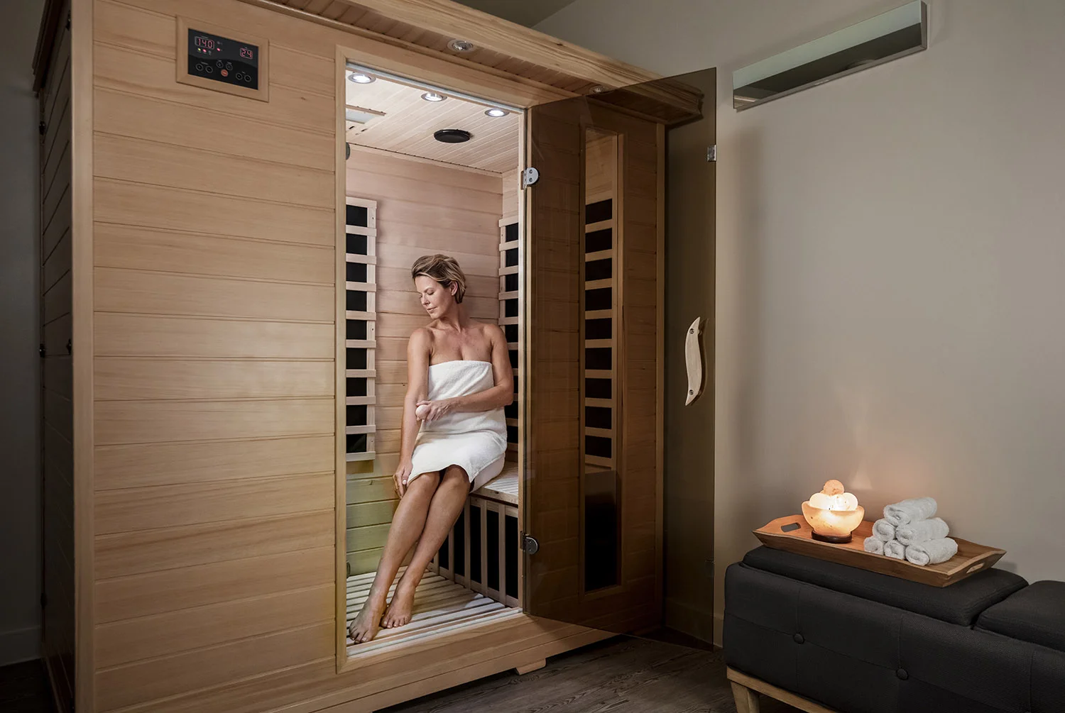 The spa also offers has infrared sauna.