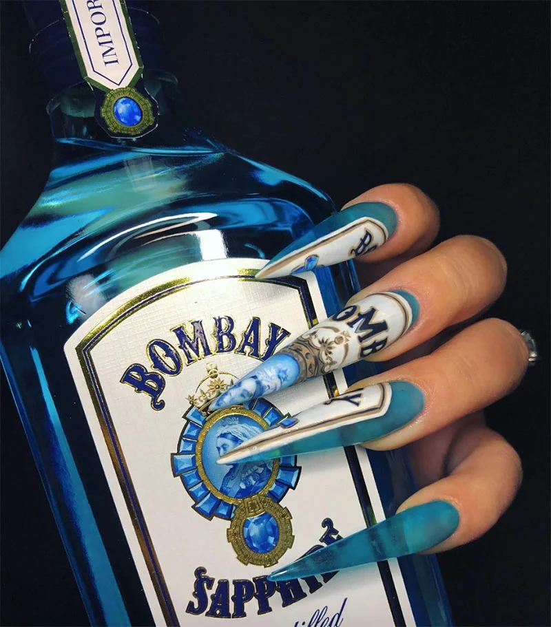 From Alice in Wonderland to Bombay Sapphire Gin, These Are the 5 Hottest Nail Trends on Vivian Xue's Instagram