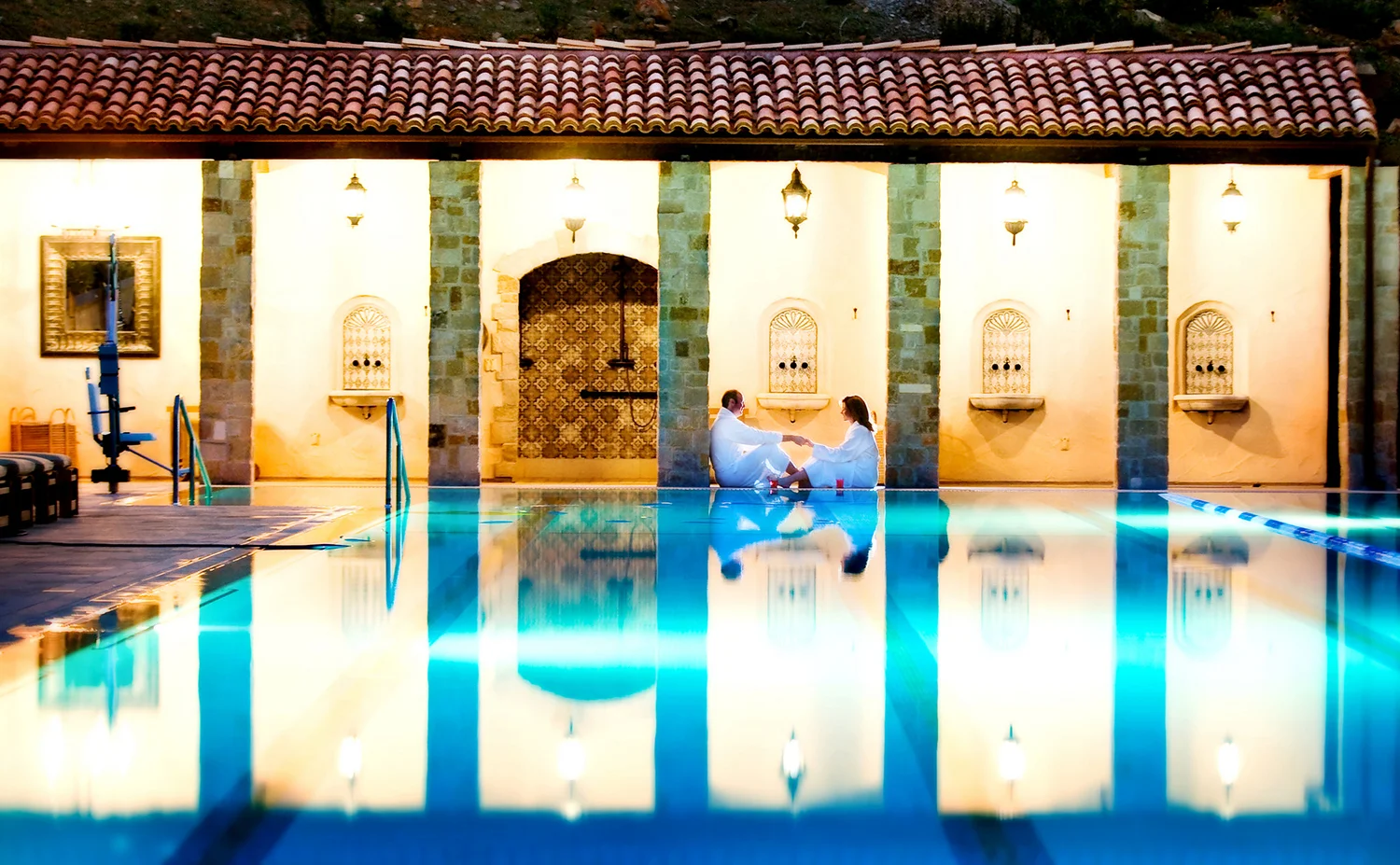 The saline water pool.