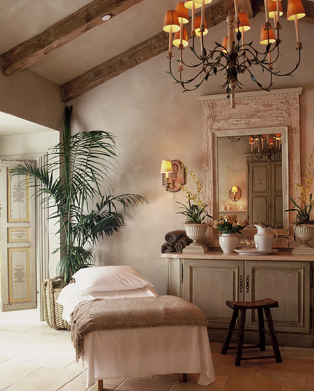 One of the spa’s treatment rooms.