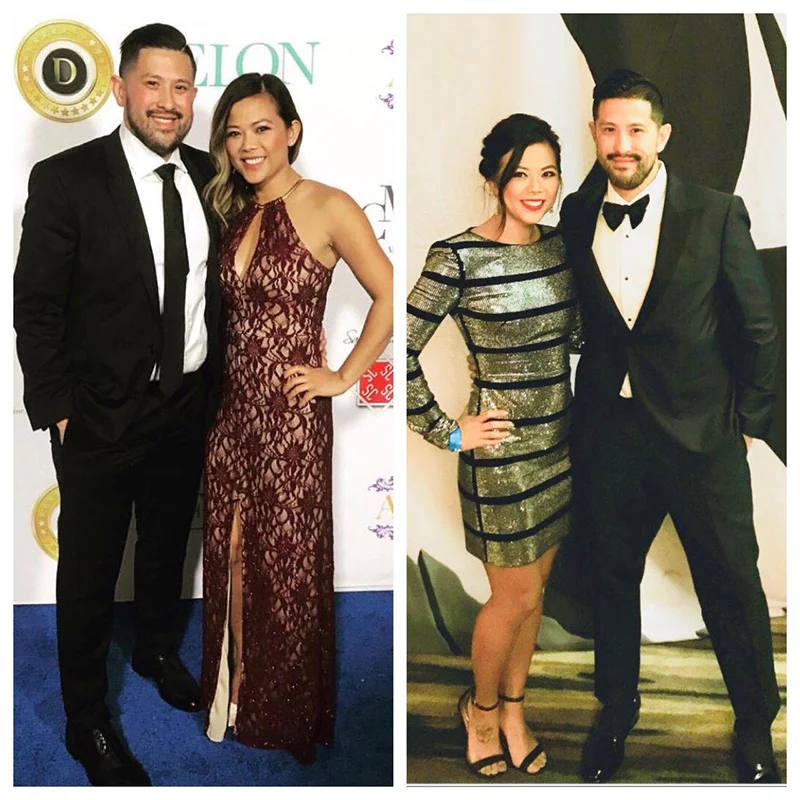 Before-after images of patient Roberto Sotto III and his girlfriend; he says he's got more energy and is the lightest he's been in over 20 years.