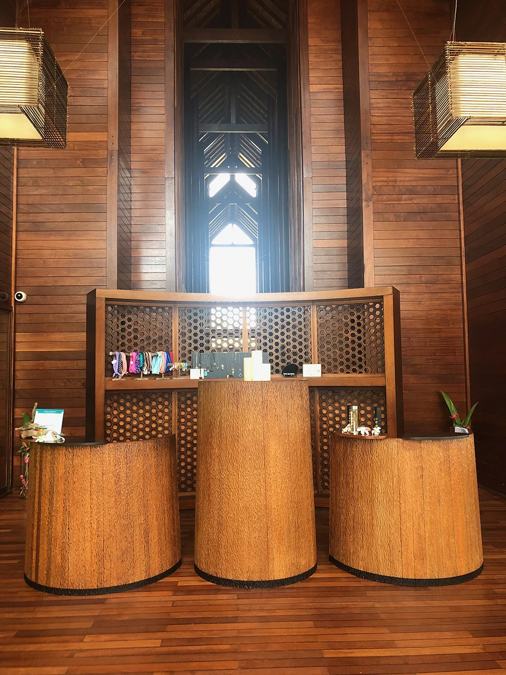 The spa’s check-in desk.