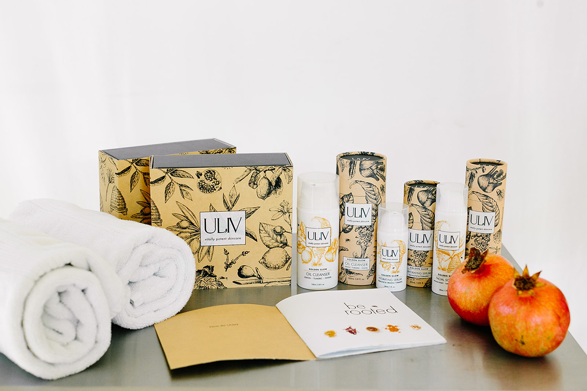ULIV Skincare features turmeric and ginger as its key ingredients.