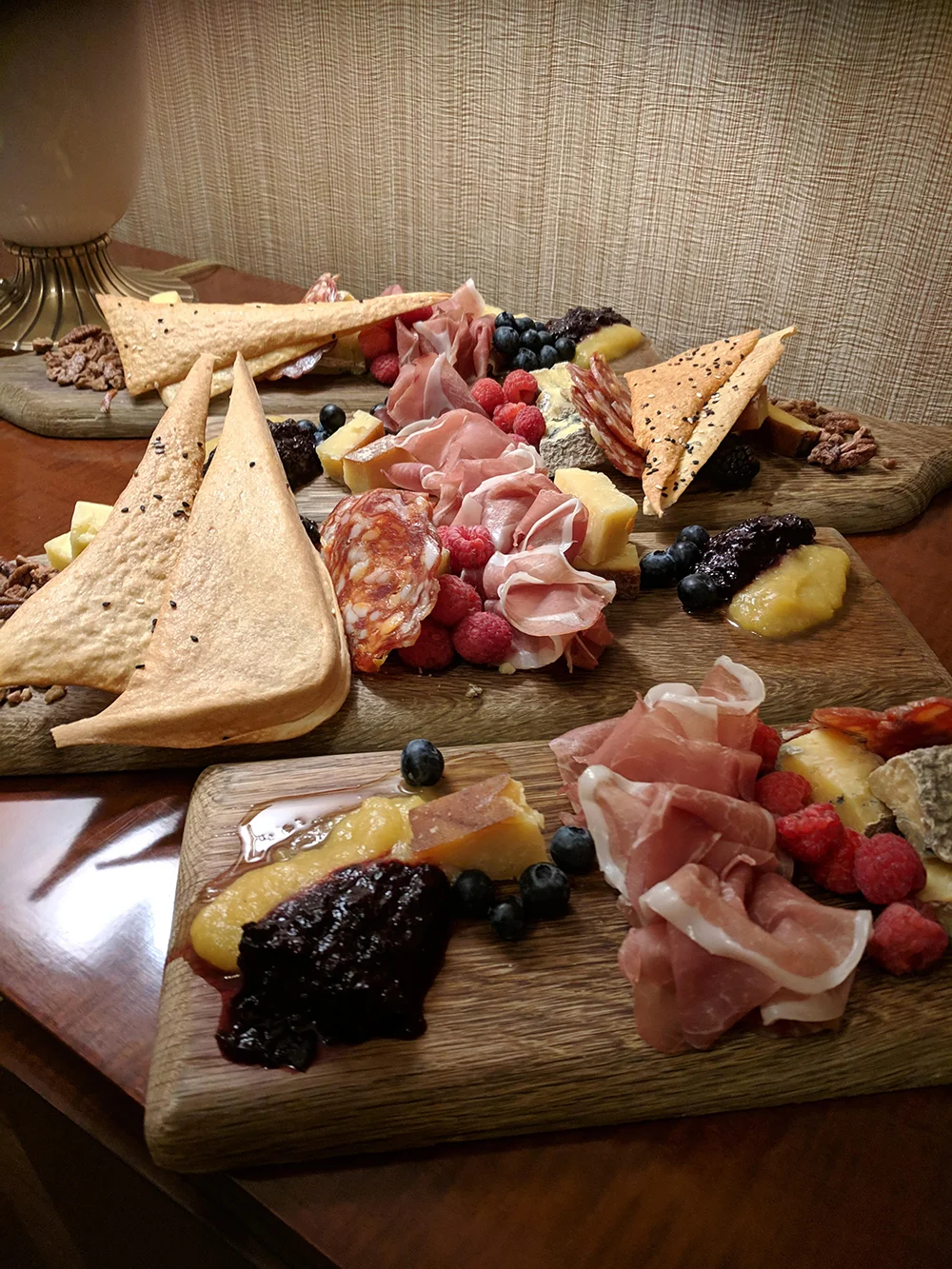 Charcuterie boards make for a lovely spa snack.