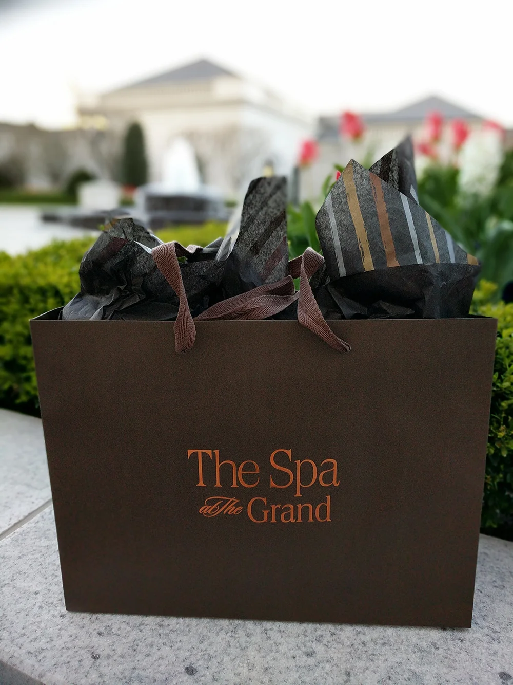 A stroll through The Grand America Courtyard after the spa’s Spring Social.