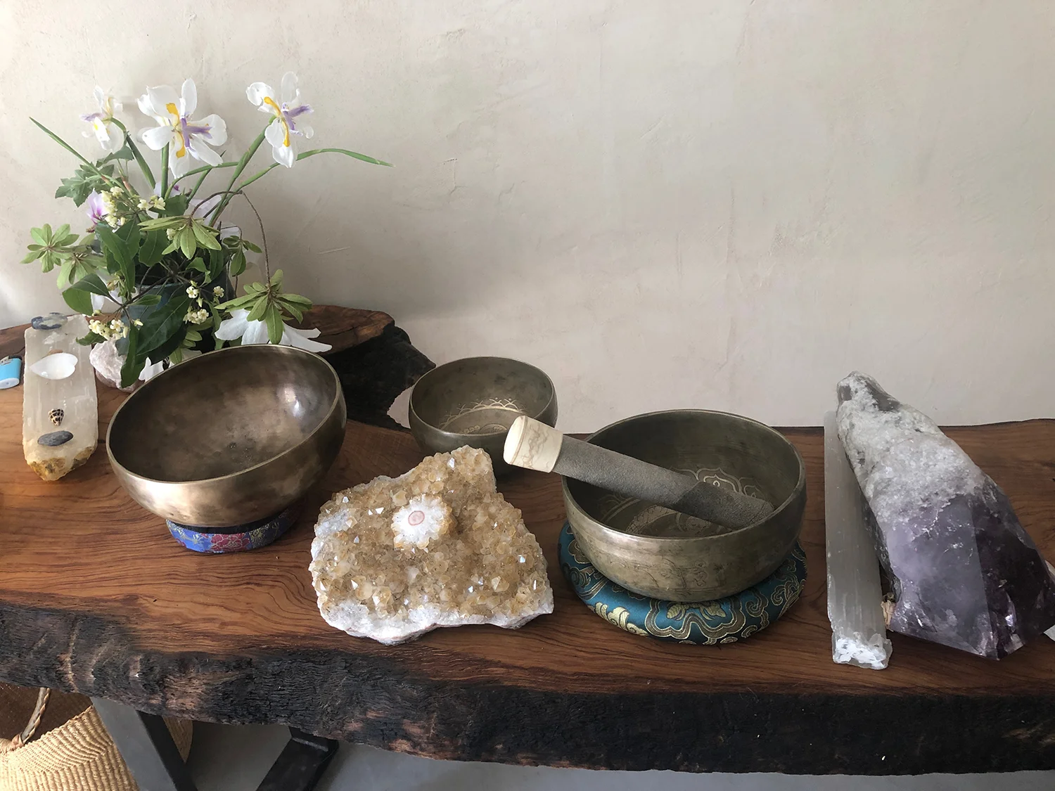 A variety of crystals and other special items that Jansen keeps on hand.