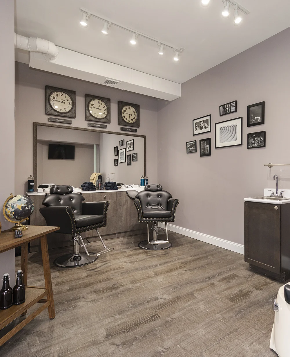 The barbershop.