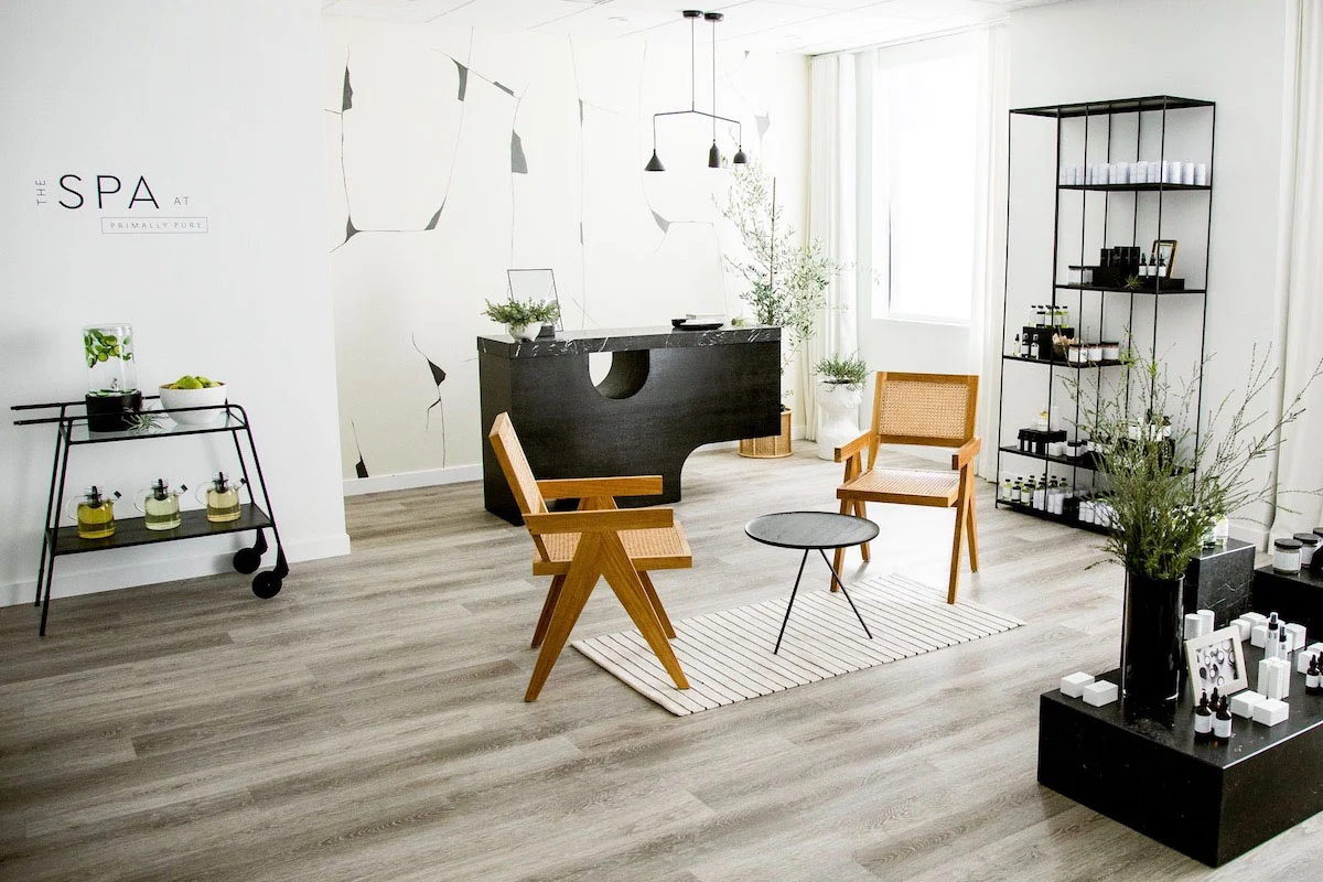 The Spa at Primally Pure is located at the company’s headquarters in Murrieta, California.